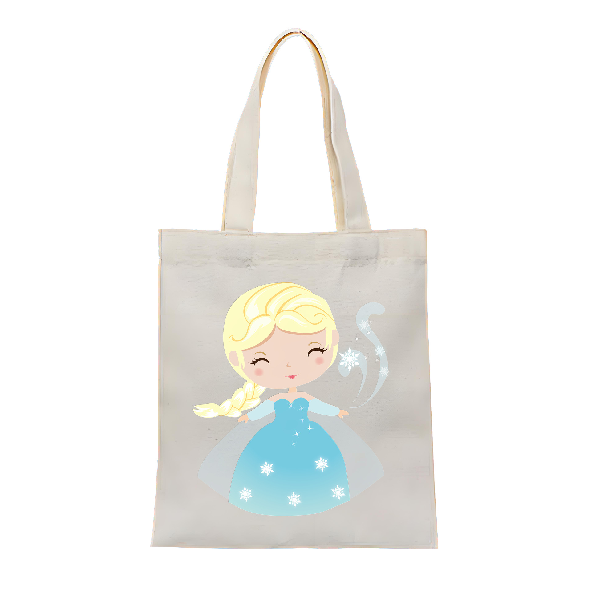 （画像用） アナと雪の女王 アンナ エルサ Frozen Anna Elsa 縦型キャンバス生地手提げバッグ　トートバッグ