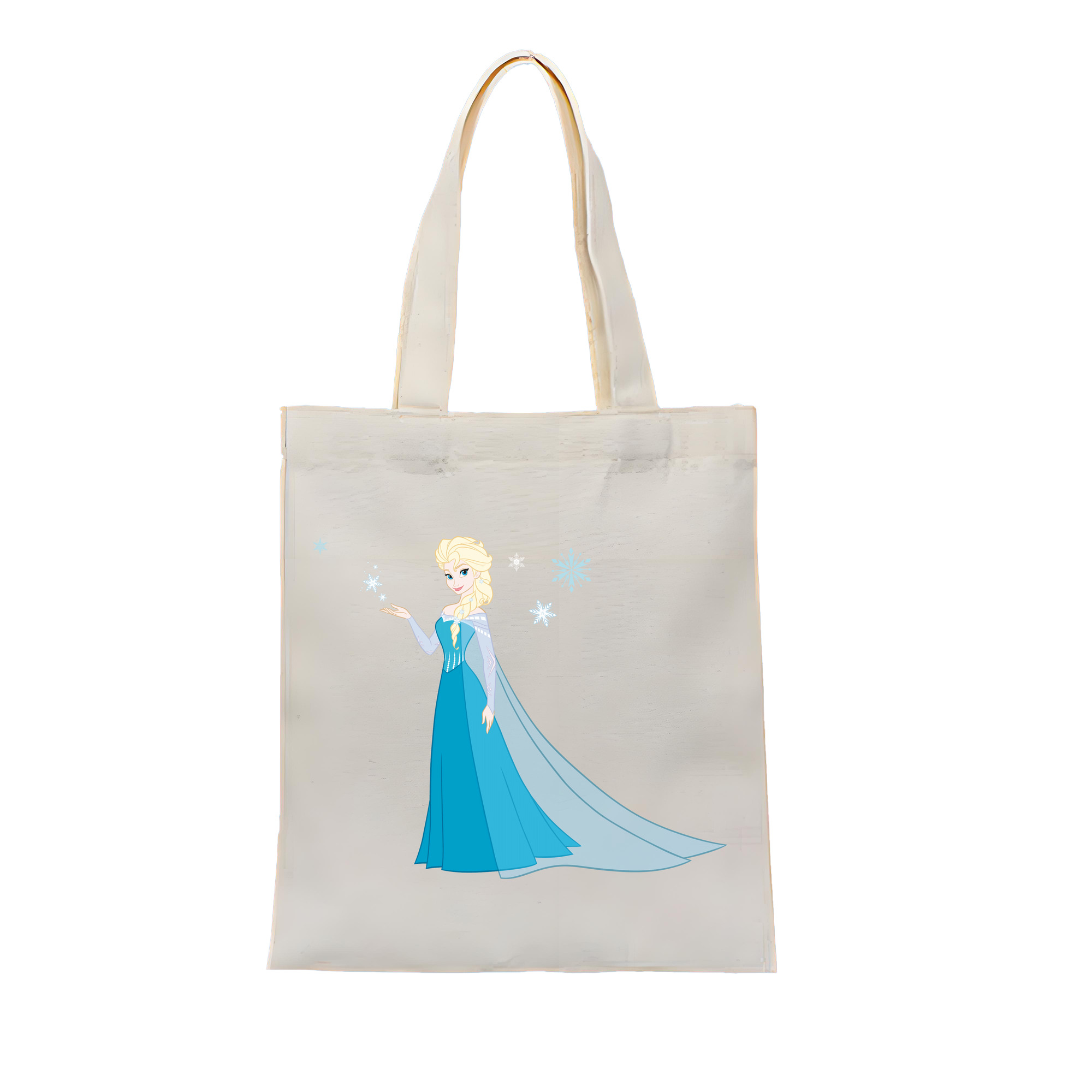 （画像用） アナと雪の女王 アンナ エルサ Frozen Anna Elsa 縦型キャンバス生地手提げバッグ　トートバッグ