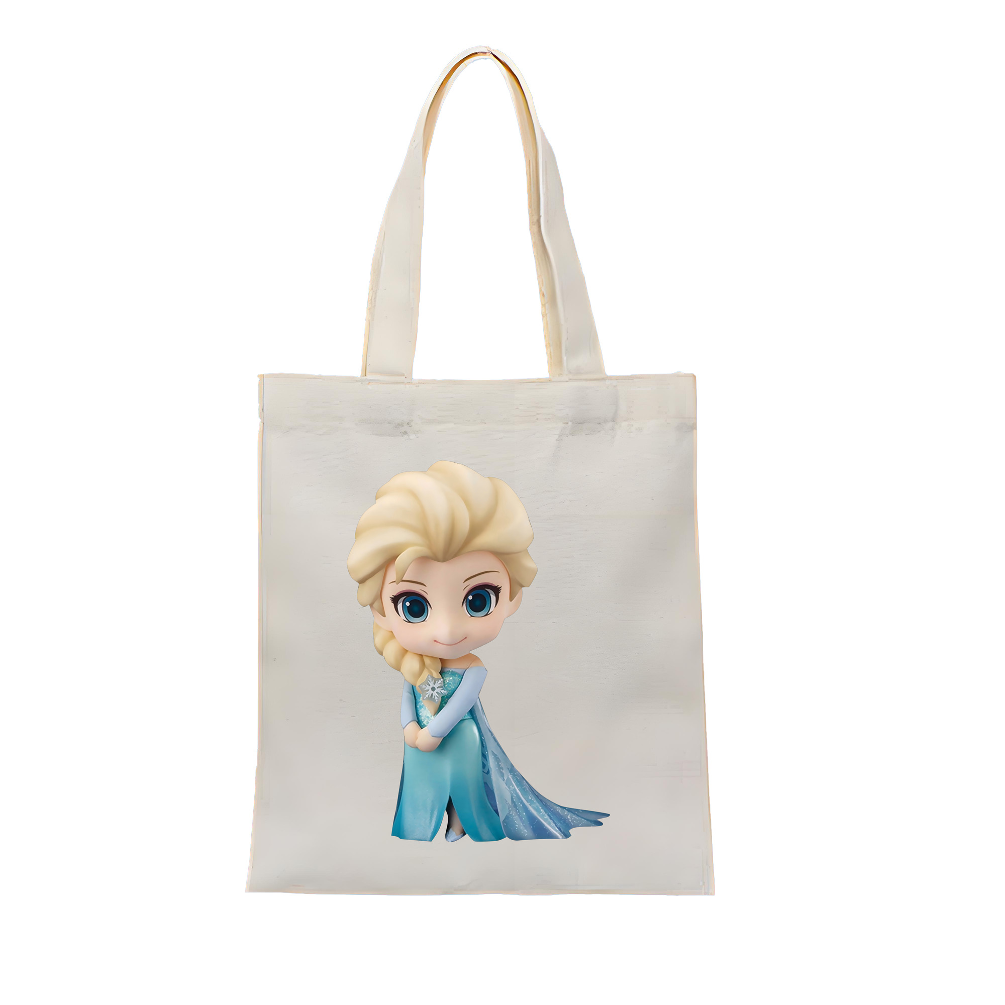 （画像用） アナと雪の女王 アンナ エルサ Frozen Anna Elsa 縦型キャンバス生地手提げバッグ　トートバッグ