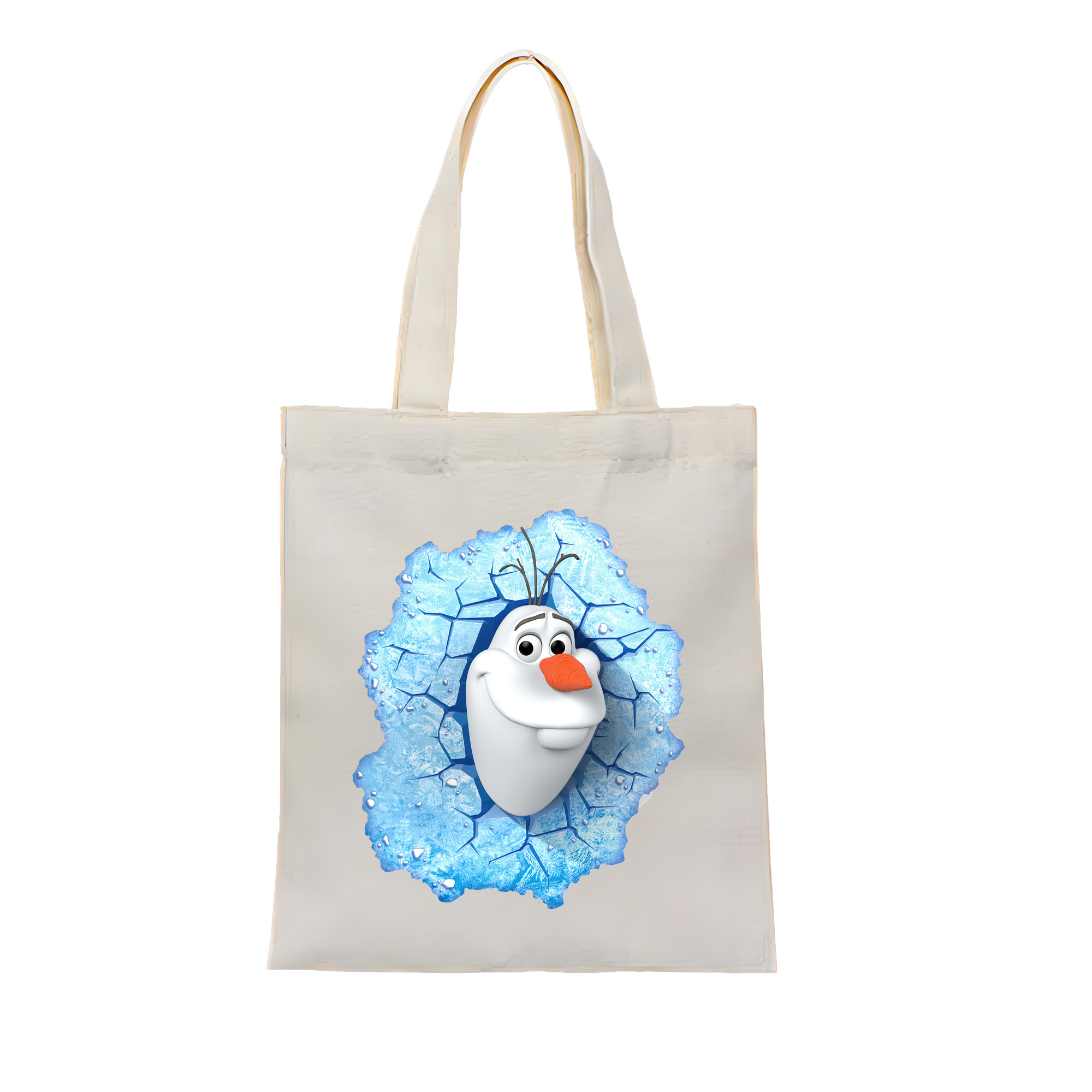 （画像用） アナと雪の女王 アンナ エルサ Frozen Anna Elsa 縦型キャンバス生地手提げバッグ　トートバッグ