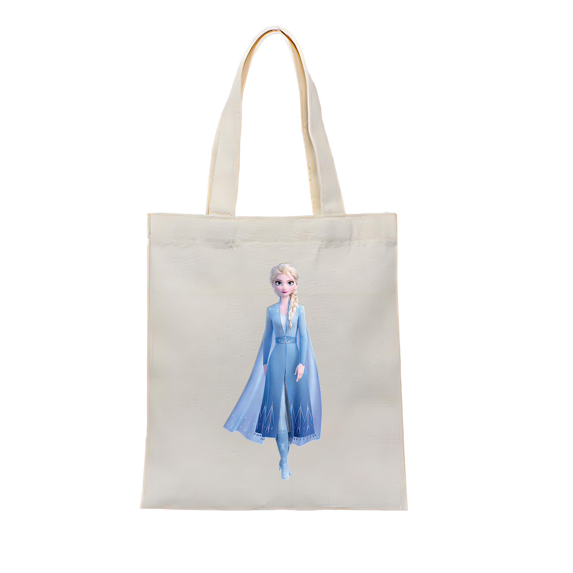 （画像用） アナと雪の女王 アンナ エルサ Frozen Anna Elsa 縦型キャンバス生地手提げバッグ　トートバッグ