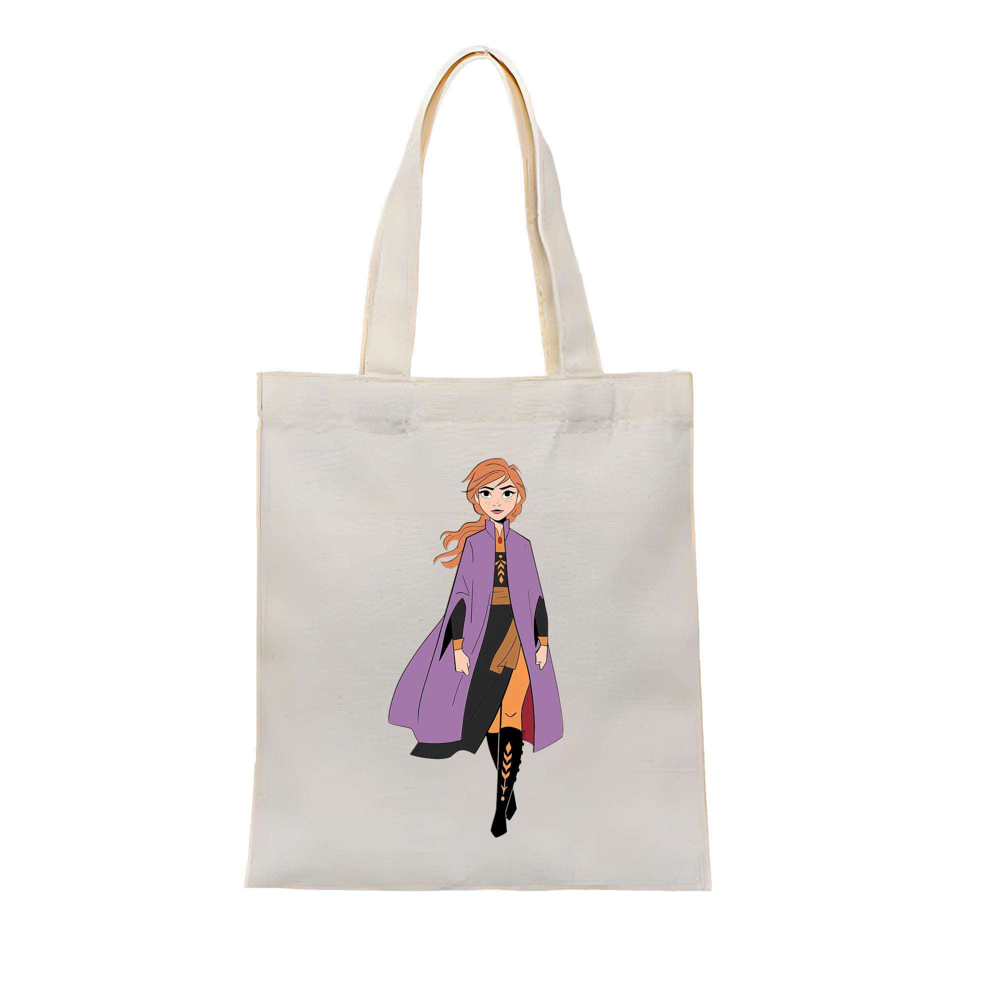 （画像用） アナと雪の女王 アンナ エルサ Frozen Anna Elsa 縦型キャンバス生地手提げバッグ　トートバッグ
