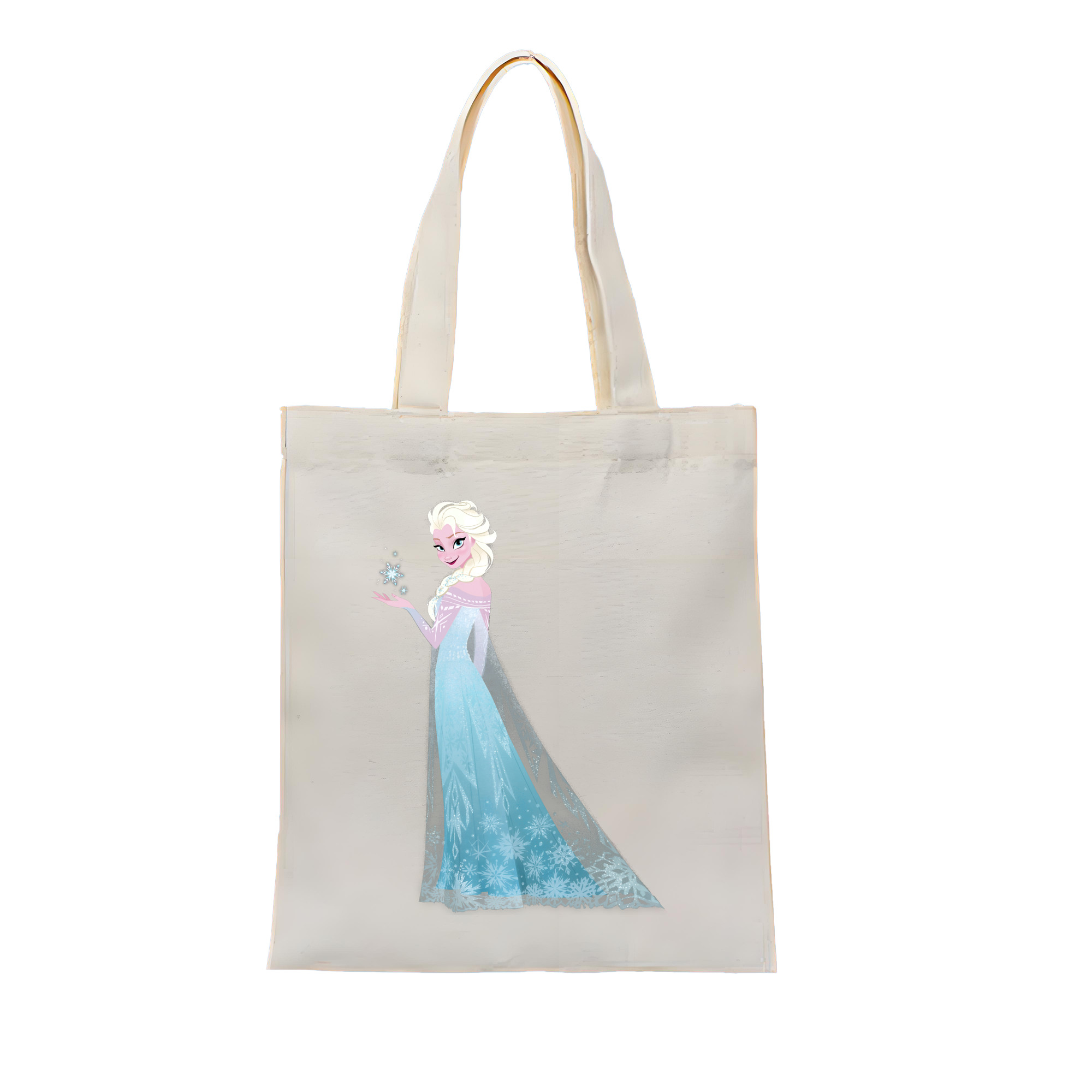 （画像用） アナと雪の女王 アンナ エルサ Frozen Anna Elsa 縦型キャンバス生地手提げバッグ　トートバッグ