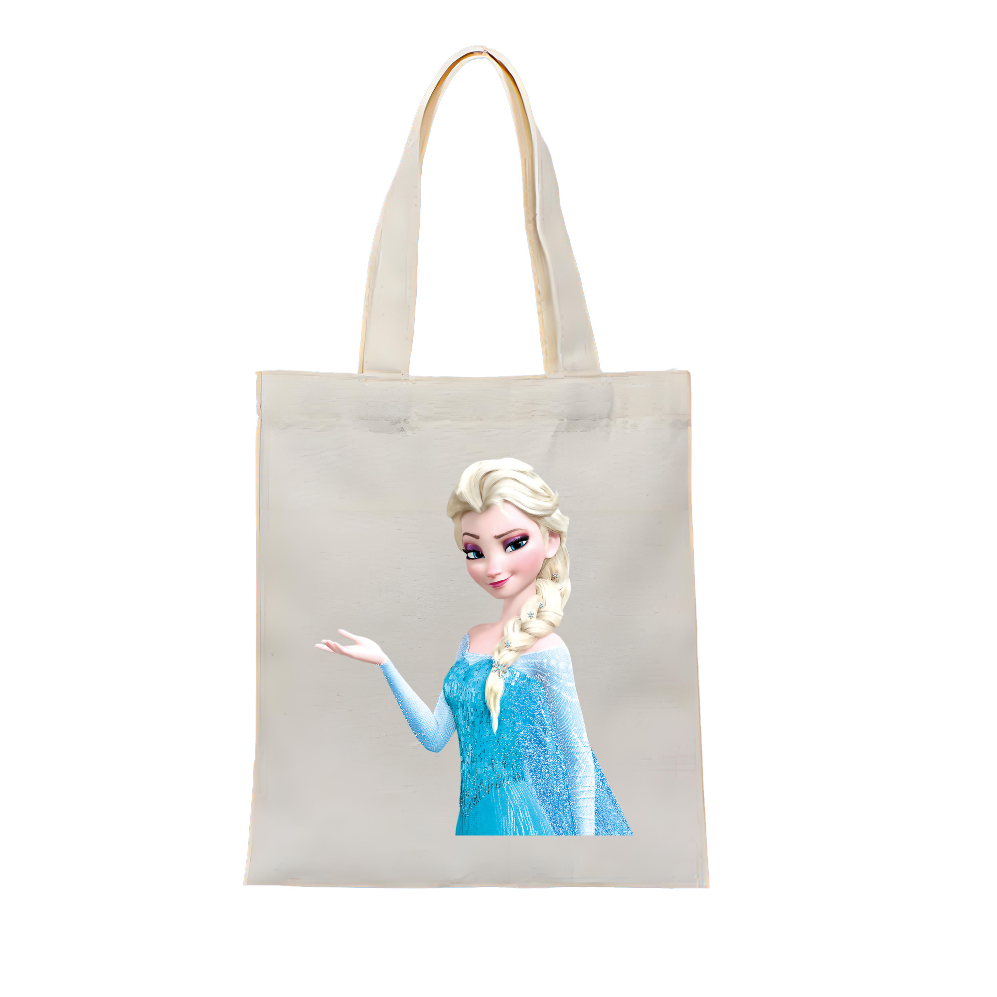 （画像用） アナと雪の女王 アンナ エルサ Frozen Anna Elsa 縦型キャンバス生地手提げバッグ　トートバッグ