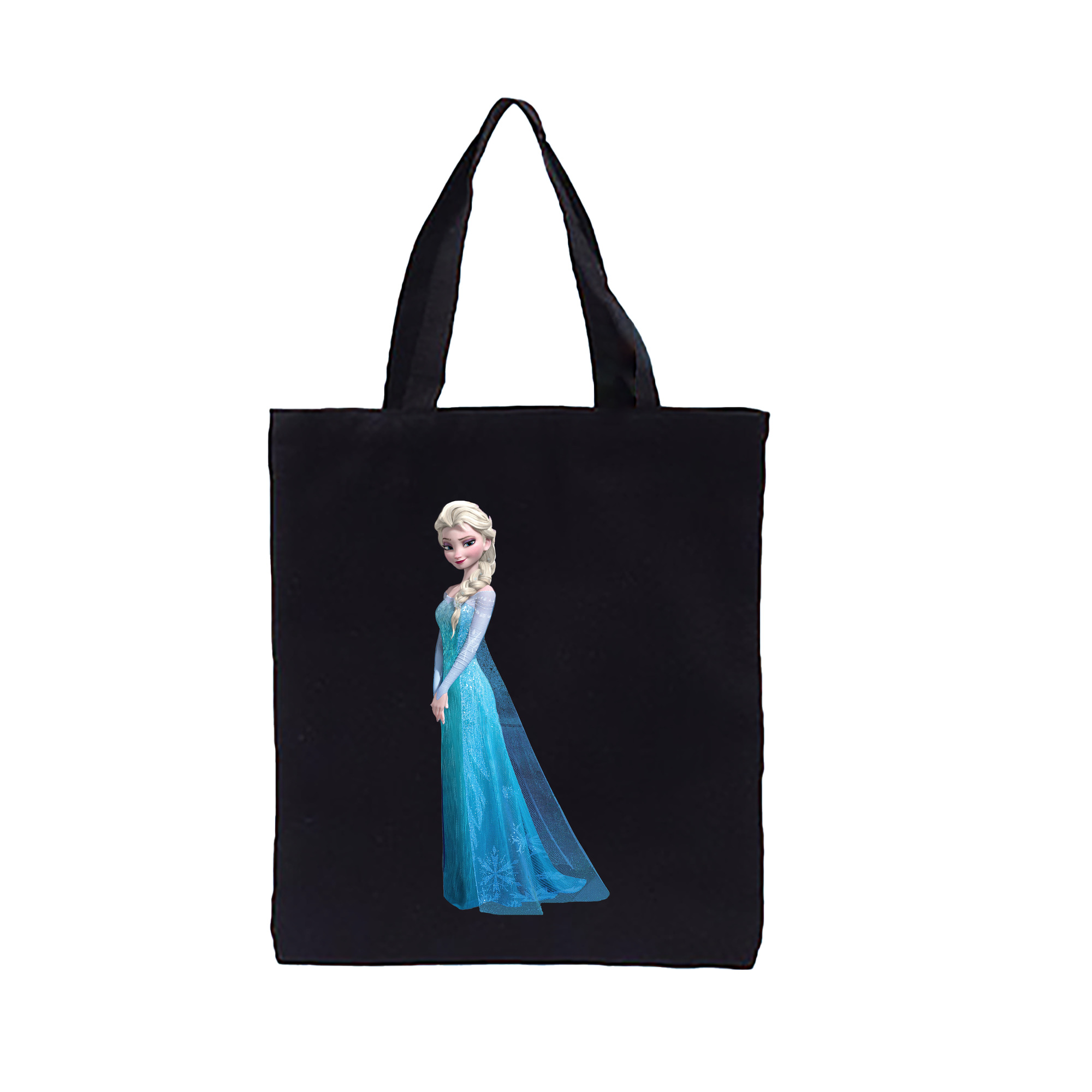 （画像用） アナと雪の女王 アンナ エルサ Frozen Anna Elsa 縦型キャンバス生地手提げバッグ　トートバッグ
