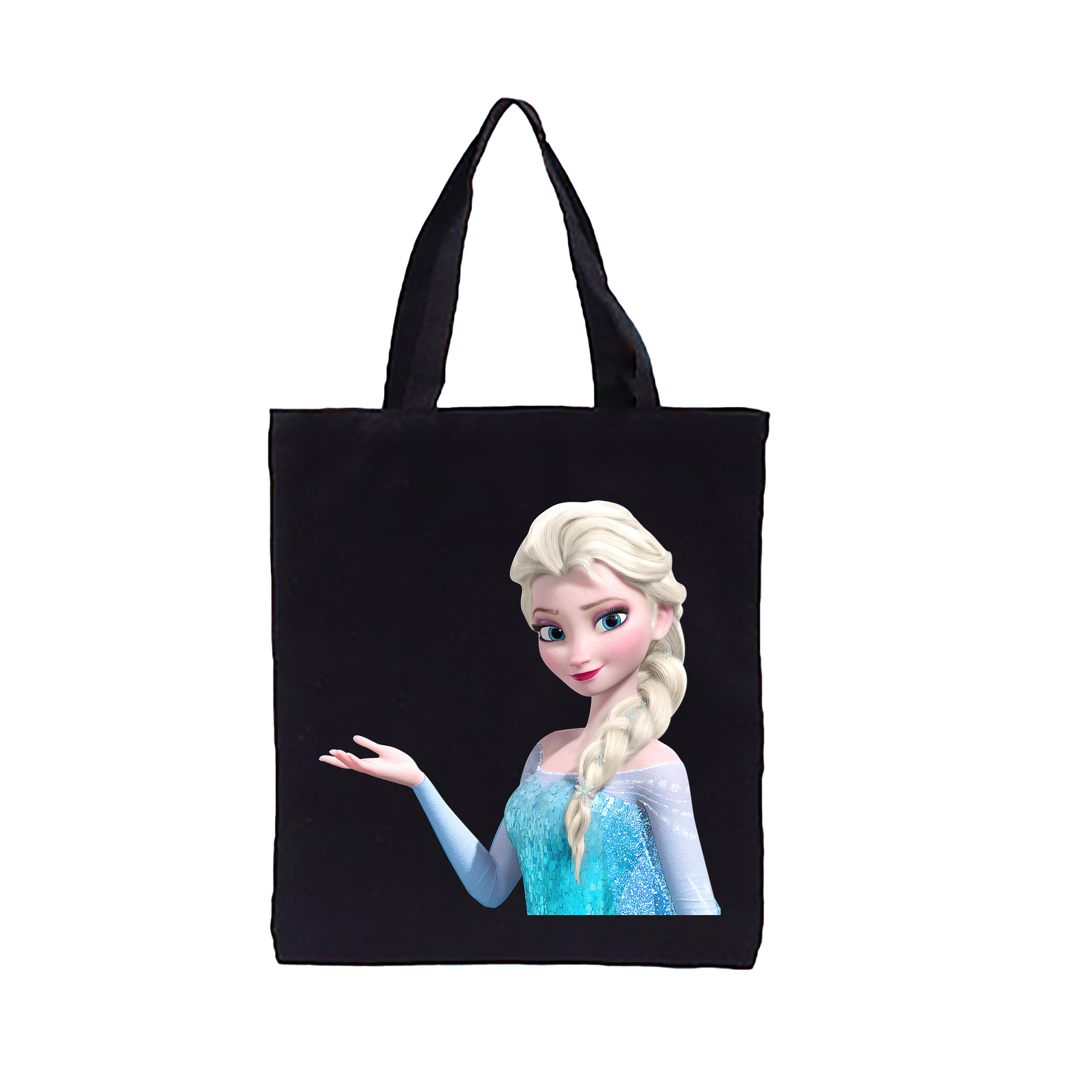 （画像用） アナと雪の女王 アンナ エルサ Frozen Anna Elsa 縦型キャンバス生地手提げバッグ　トートバッグ