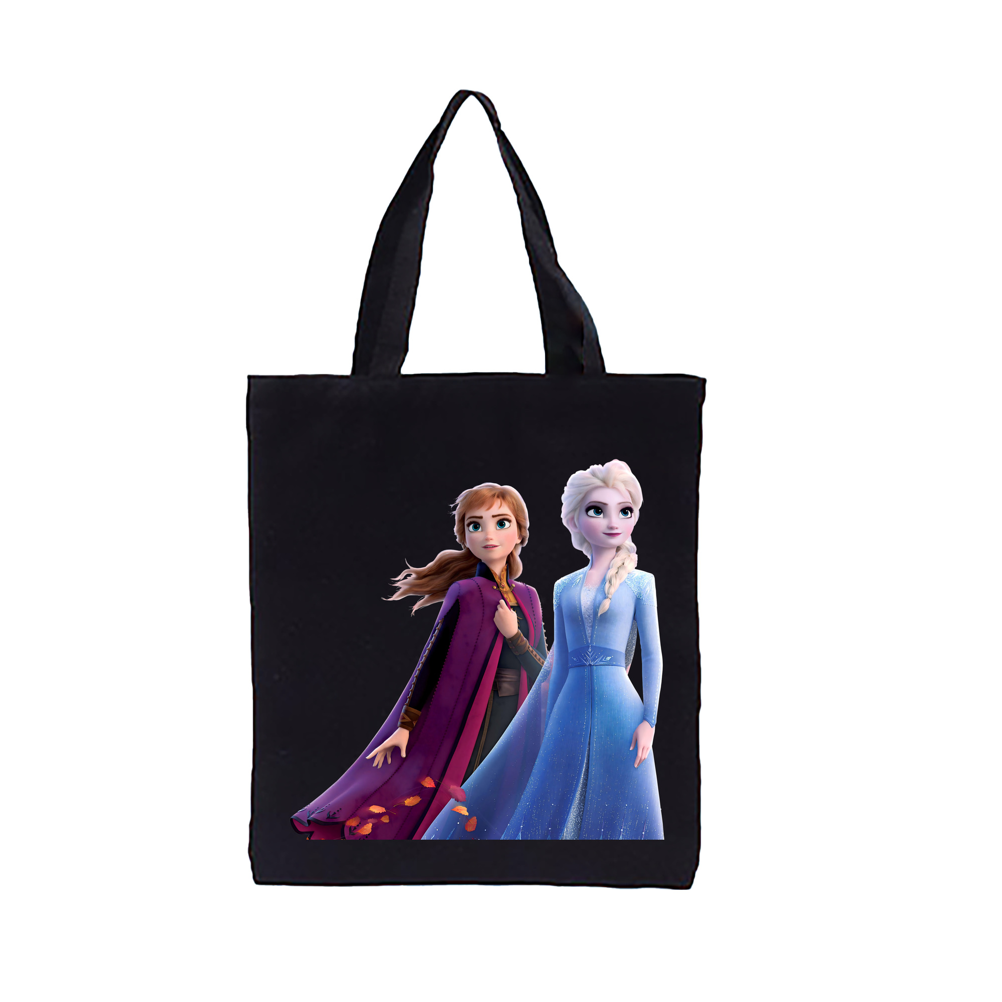 （画像用） アナと雪の女王 アンナ エルサ Frozen Anna Elsa 縦型キャンバス生地手提げバッグ　トートバッグ