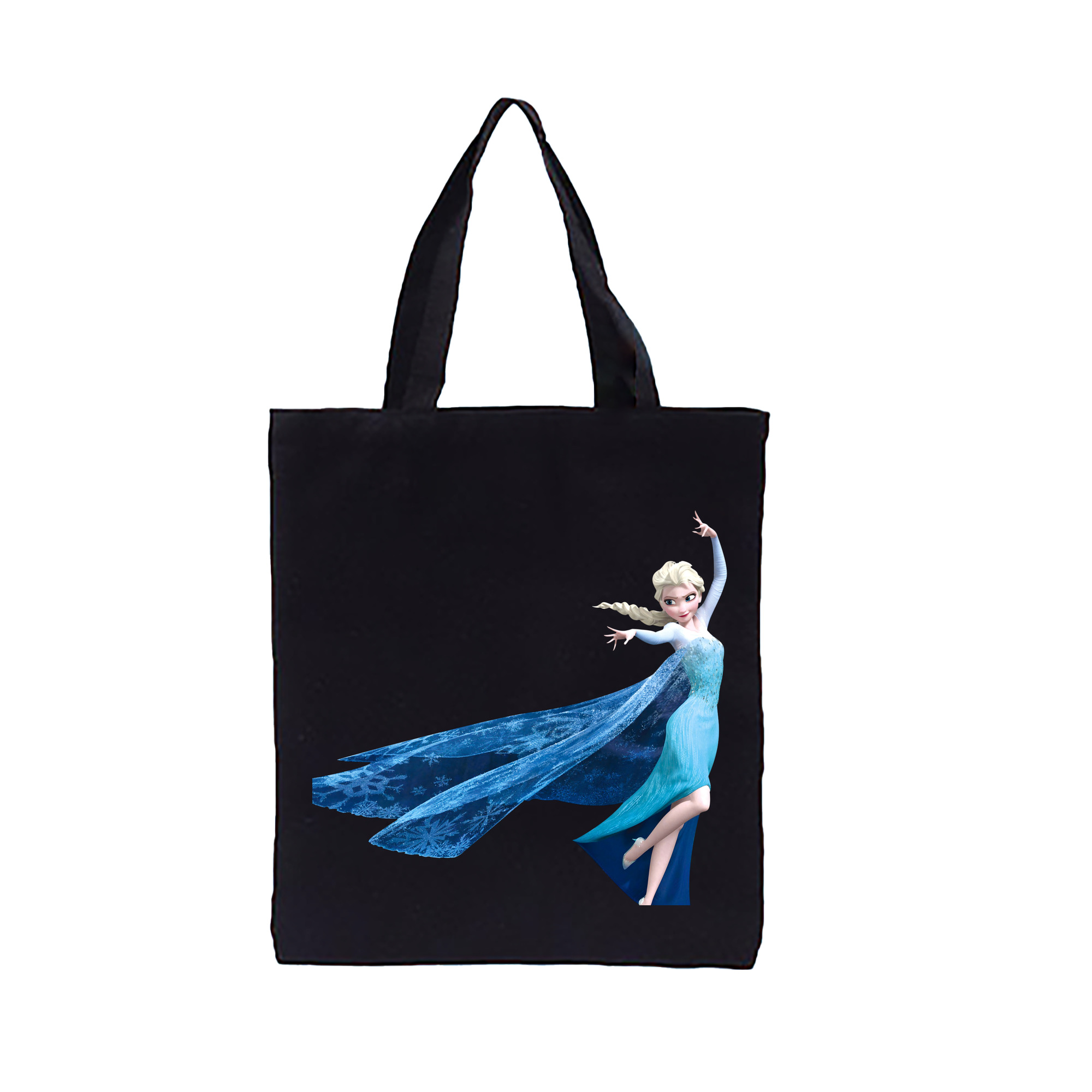 （画像用） アナと雪の女王 アンナ エルサ Frozen Anna Elsa 縦型キャンバス生地手提げバッグ　トートバッグ