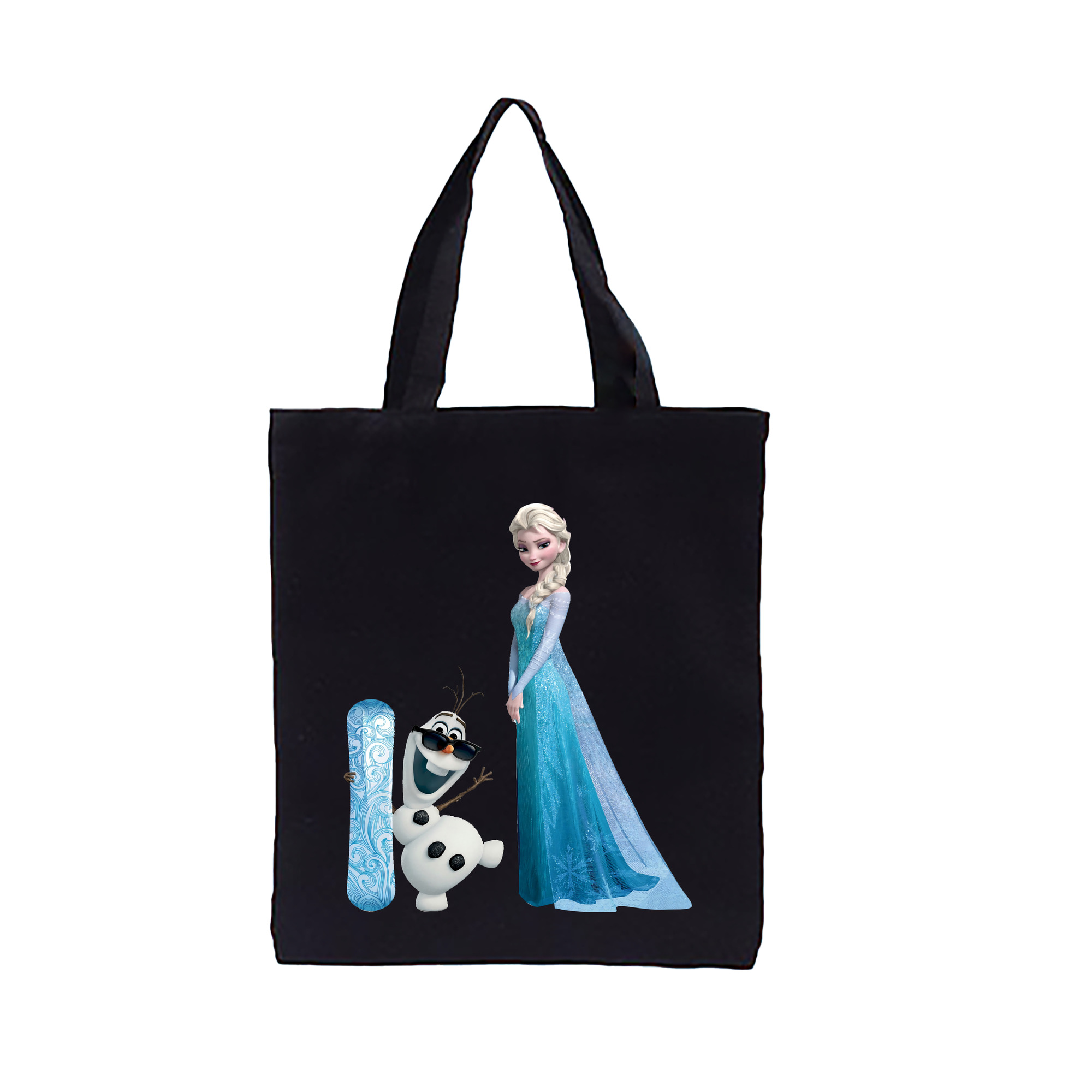 （画像用） アナと雪の女王 アンナ エルサ Frozen Anna Elsa 縦型キャンバス生地手提げバッグ　トートバッグ
