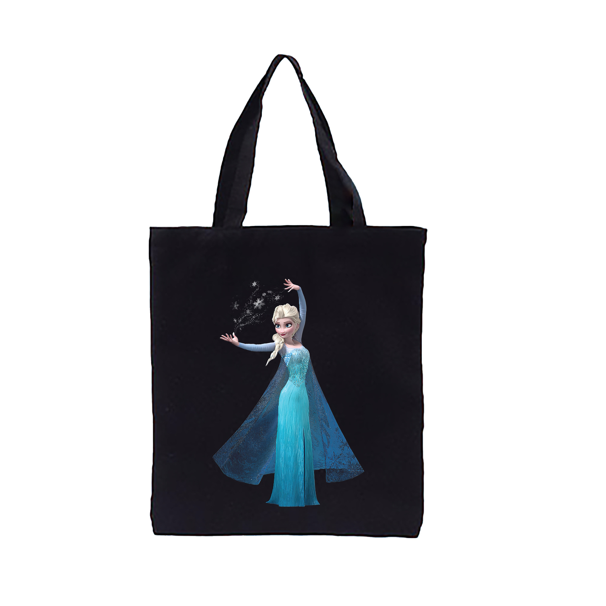 （画像用） アナと雪の女王 アンナ エルサ Frozen Anna Elsa 縦型キャンバス生地手提げバッグ　トートバッグ
