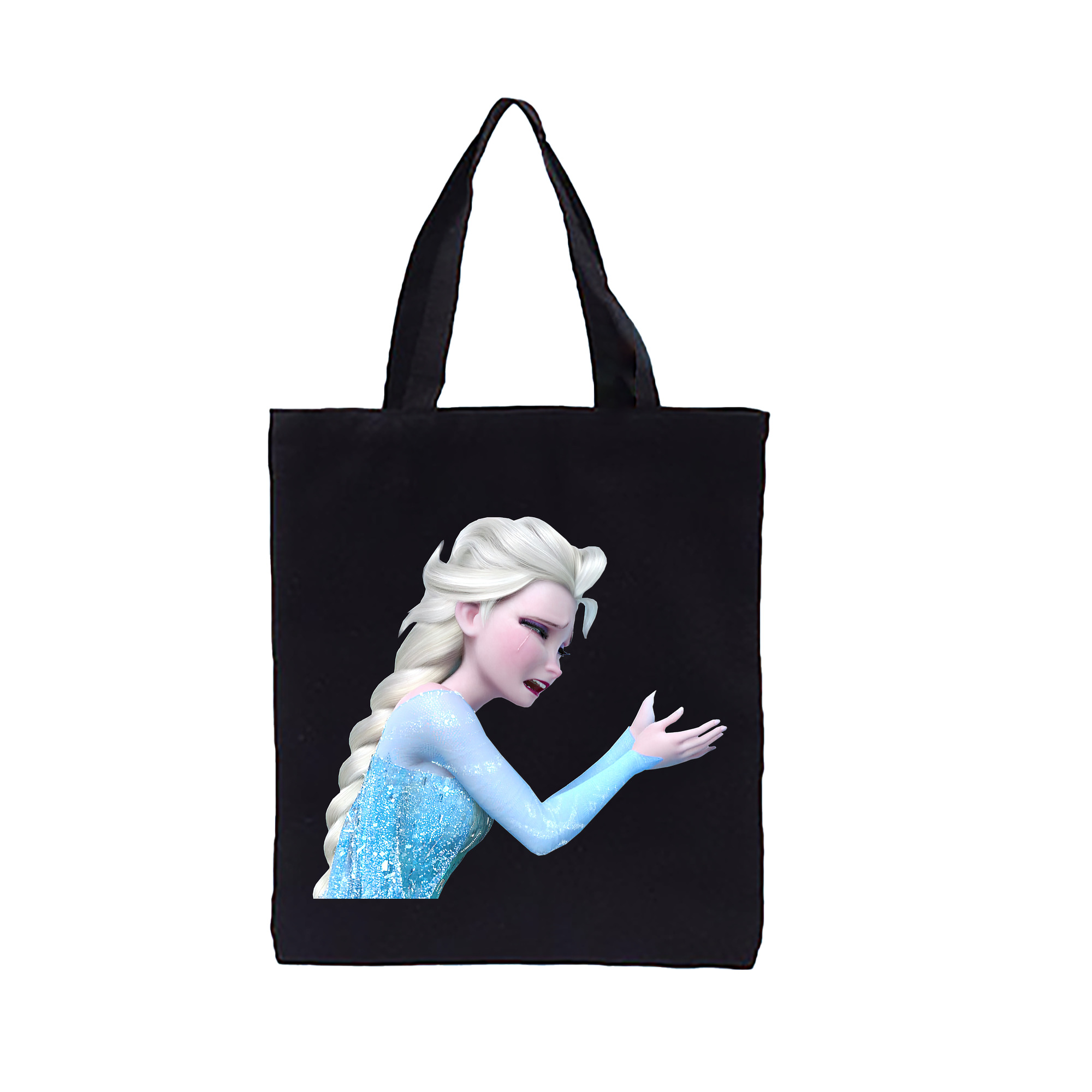 （画像用） アナと雪の女王 アンナ エルサ Frozen Anna Elsa 縦型キャンバス生地手提げバッグ　トートバッグ