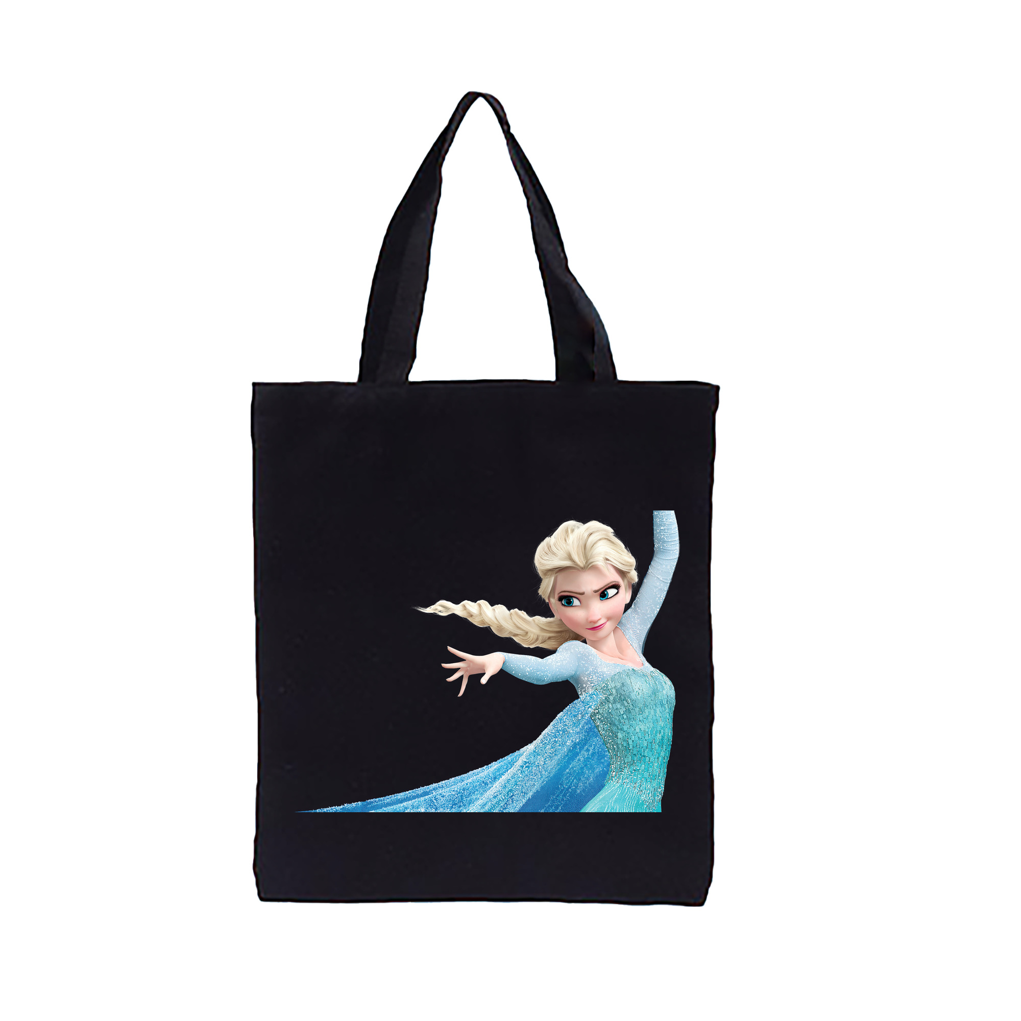 （画像用） アナと雪の女王 アンナ エルサ Frozen Anna Elsa 縦型キャンバス生地手提げバッグ　トートバッグ