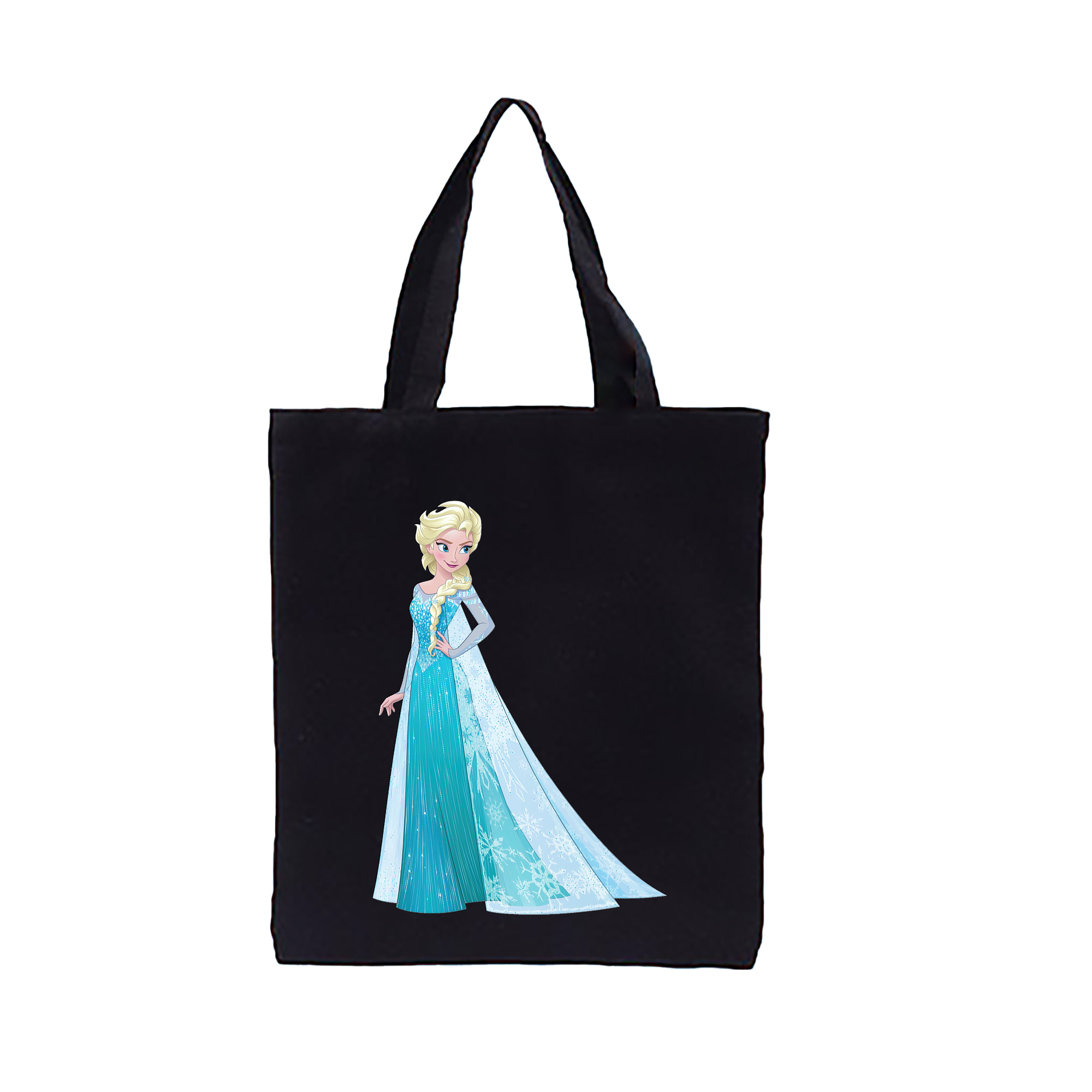（画像用） アナと雪の女王 アンナ エルサ Frozen Anna Elsa 縦型キャンバス生地手提げバッグ　トートバッグ