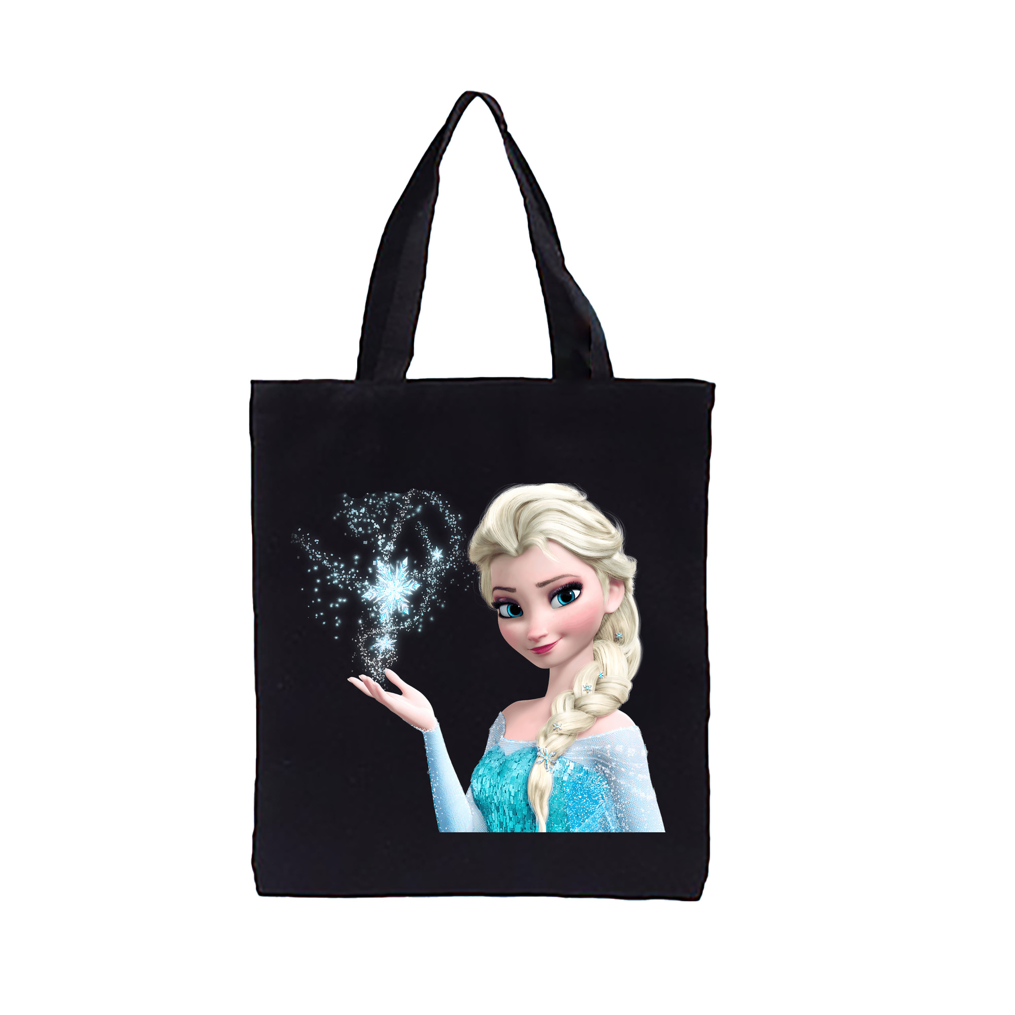 （画像用） アナと雪の女王 アンナ エルサ Frozen Anna Elsa 縦型キャンバス生地手提げバッグ　トートバッグ