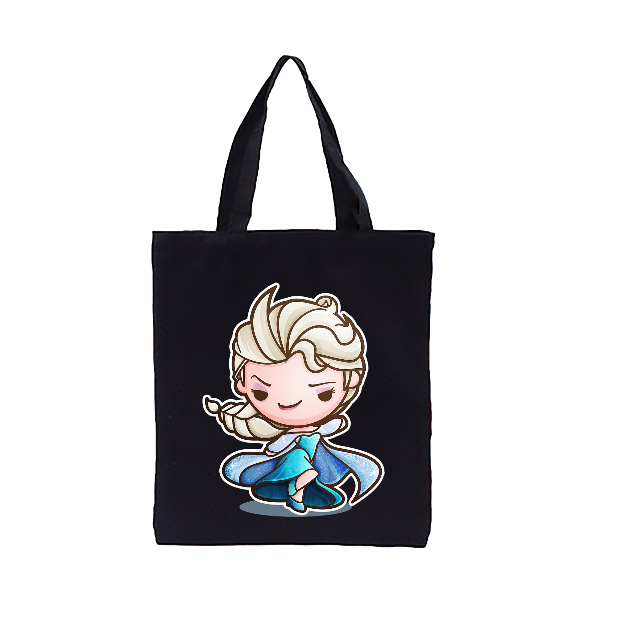（画像用） アナと雪の女王 アンナ エルサ Frozen Anna Elsa 縦型キャンバス生地手提げバッグ　トートバッグ