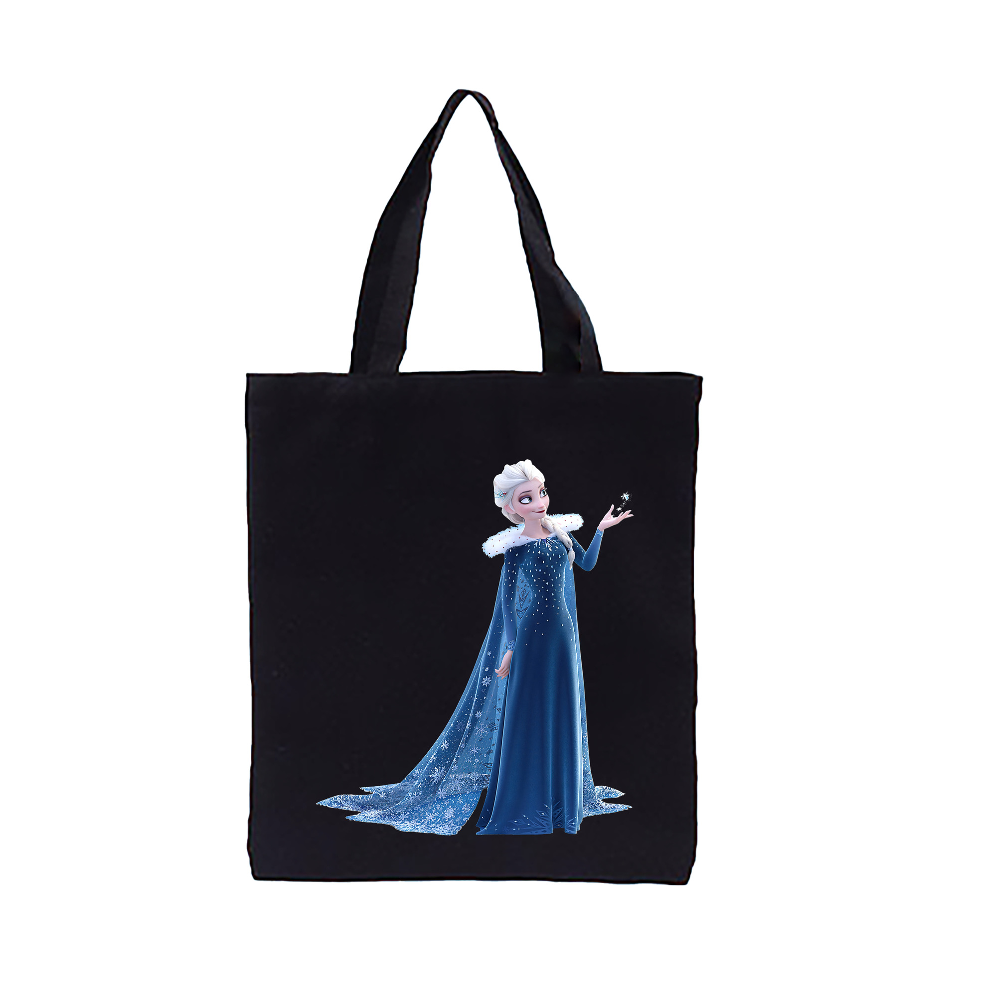 （画像用） アナと雪の女王 アンナ エルサ Frozen Anna Elsa 縦型キャンバス生地手提げバッグ　トートバッグ