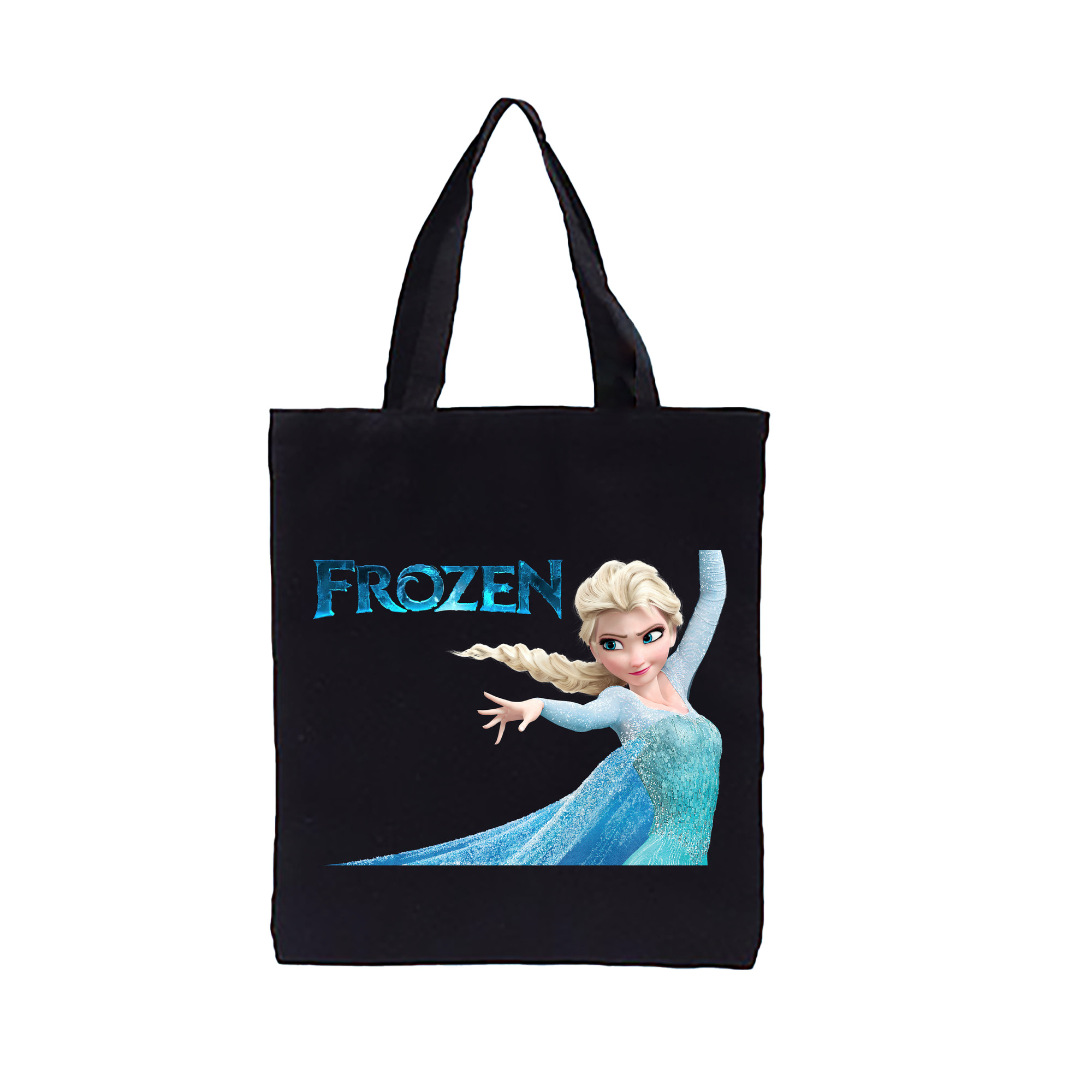 （画像用） アナと雪の女王 アンナ エルサ Frozen Anna Elsa 縦型キャンバス生地手提げバッグ　トートバッグ