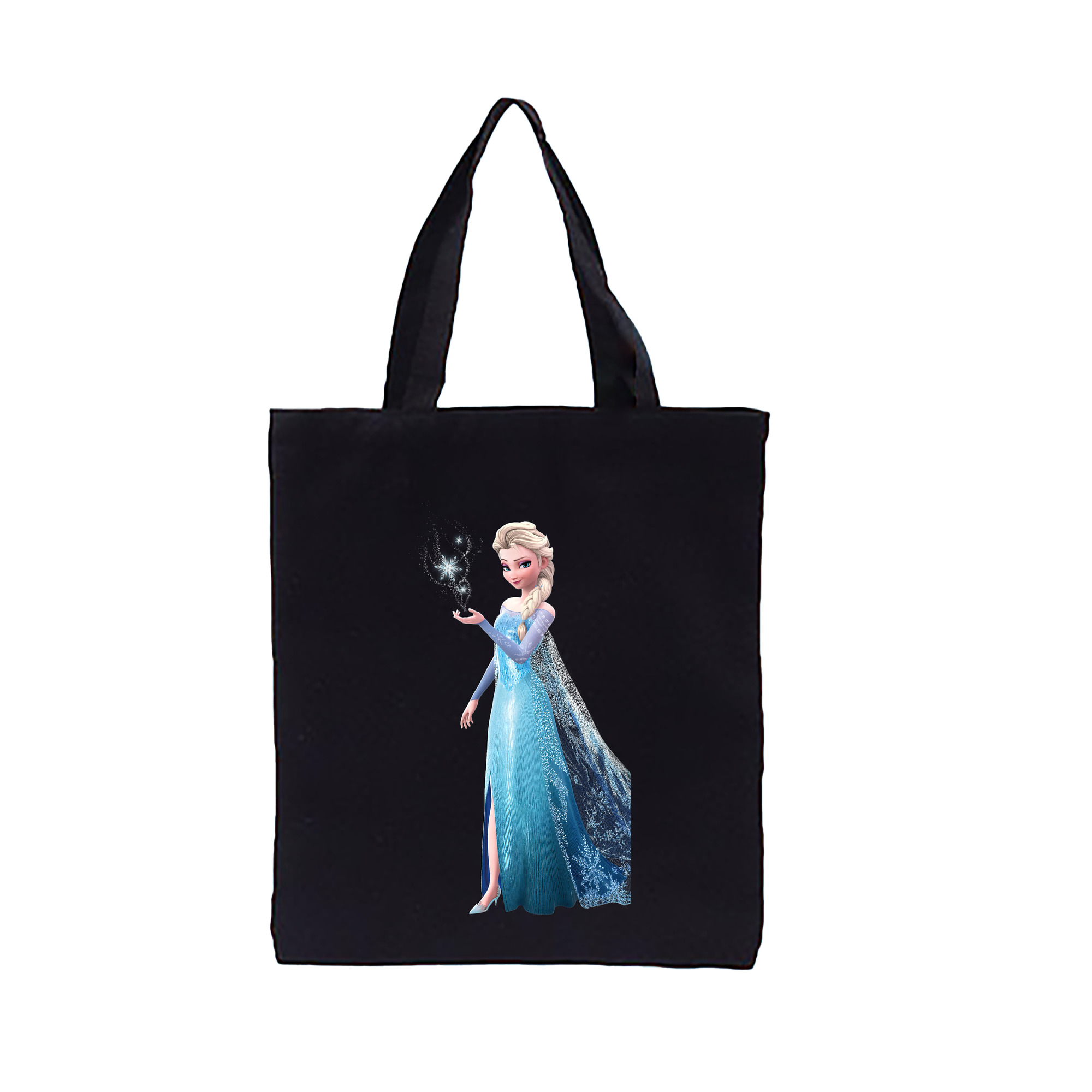 （画像用） アナと雪の女王 アンナ エルサ Frozen Anna Elsa 縦型キャンバス生地手提げバッグ　トートバッグ