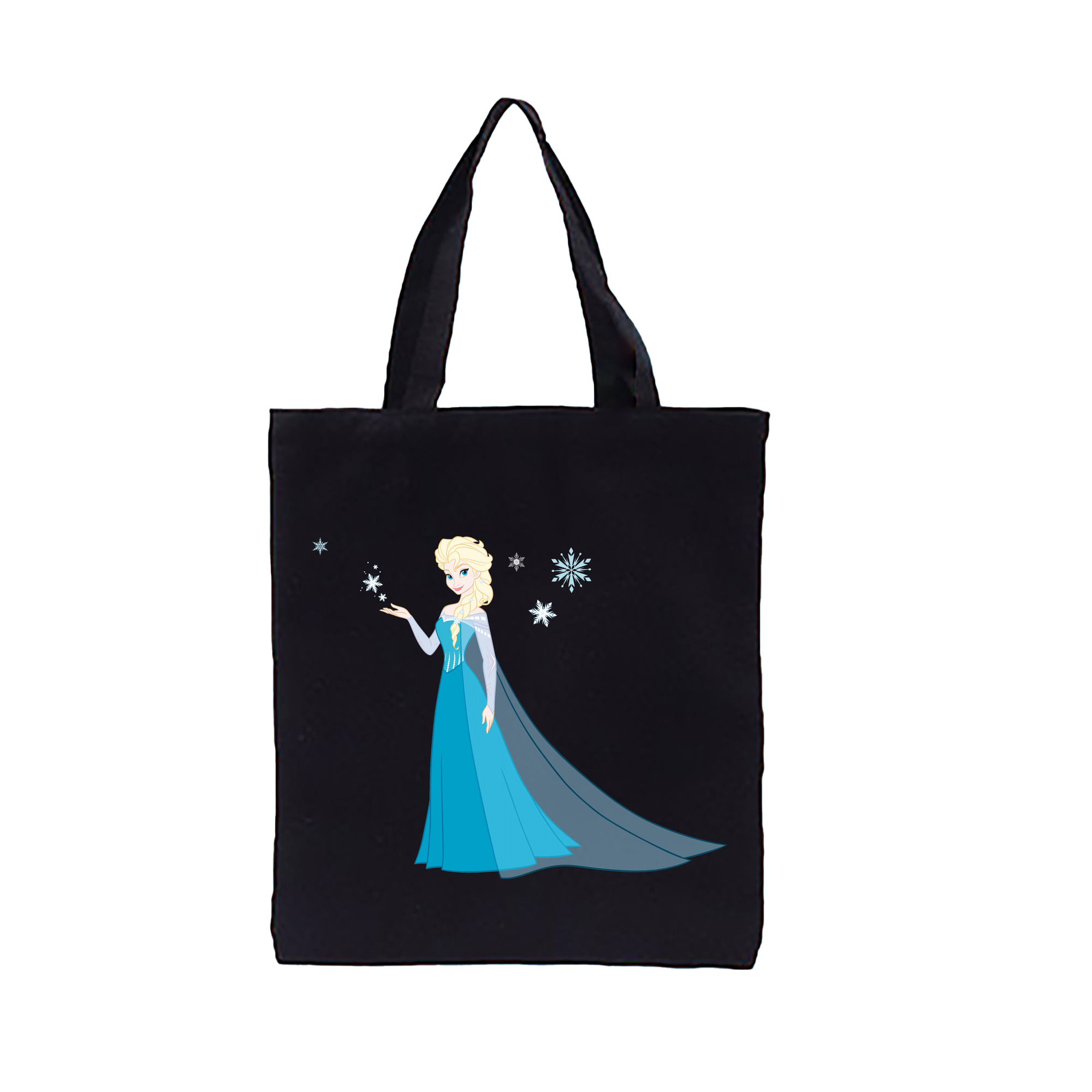 （画像用） アナと雪の女王 アンナ エルサ Frozen Anna Elsa 縦型キャンバス生地手提げバッグ　トートバッグ