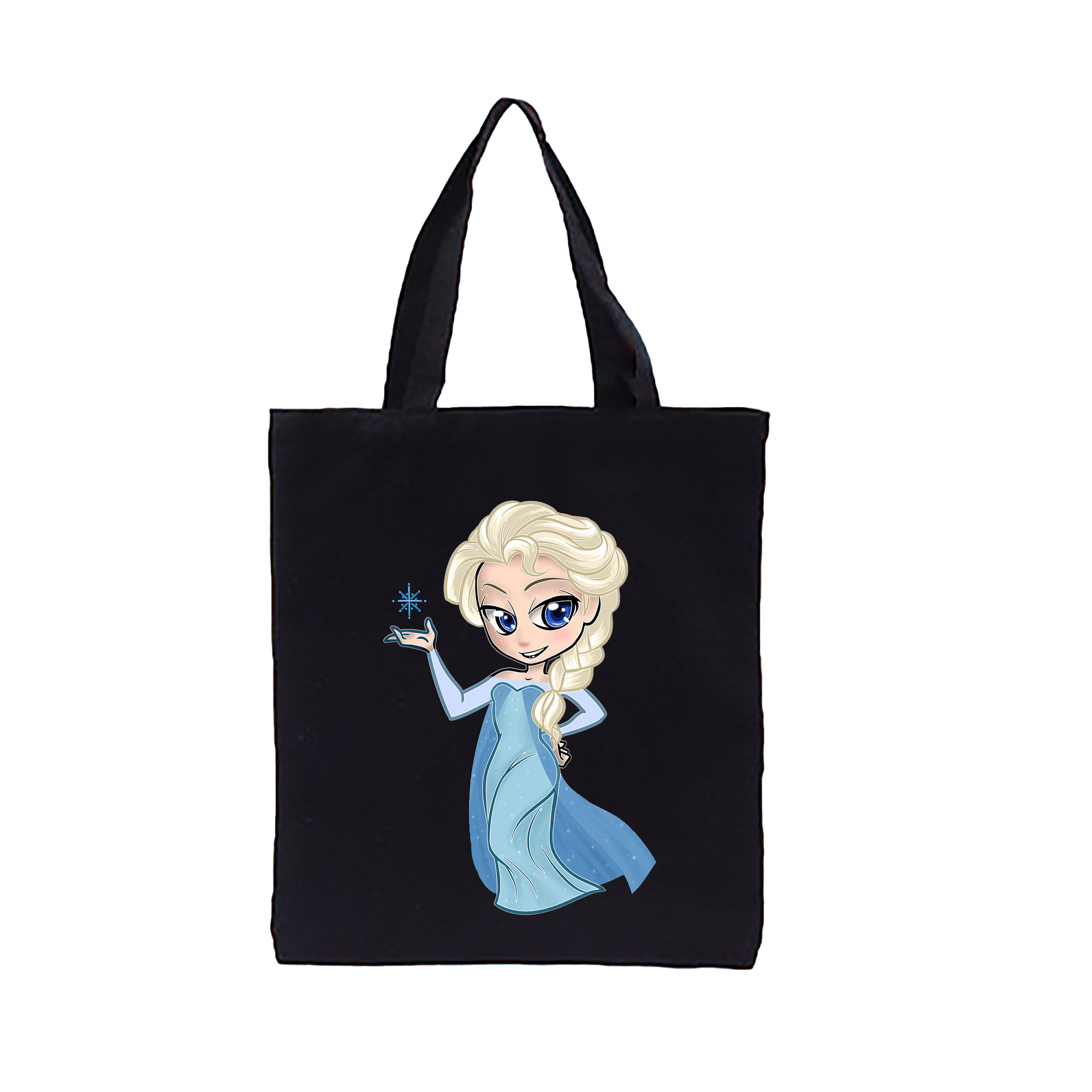 （画像用） アナと雪の女王 アンナ エルサ Frozen Anna Elsa 縦型キャンバス生地手提げバッグ　トートバッグ