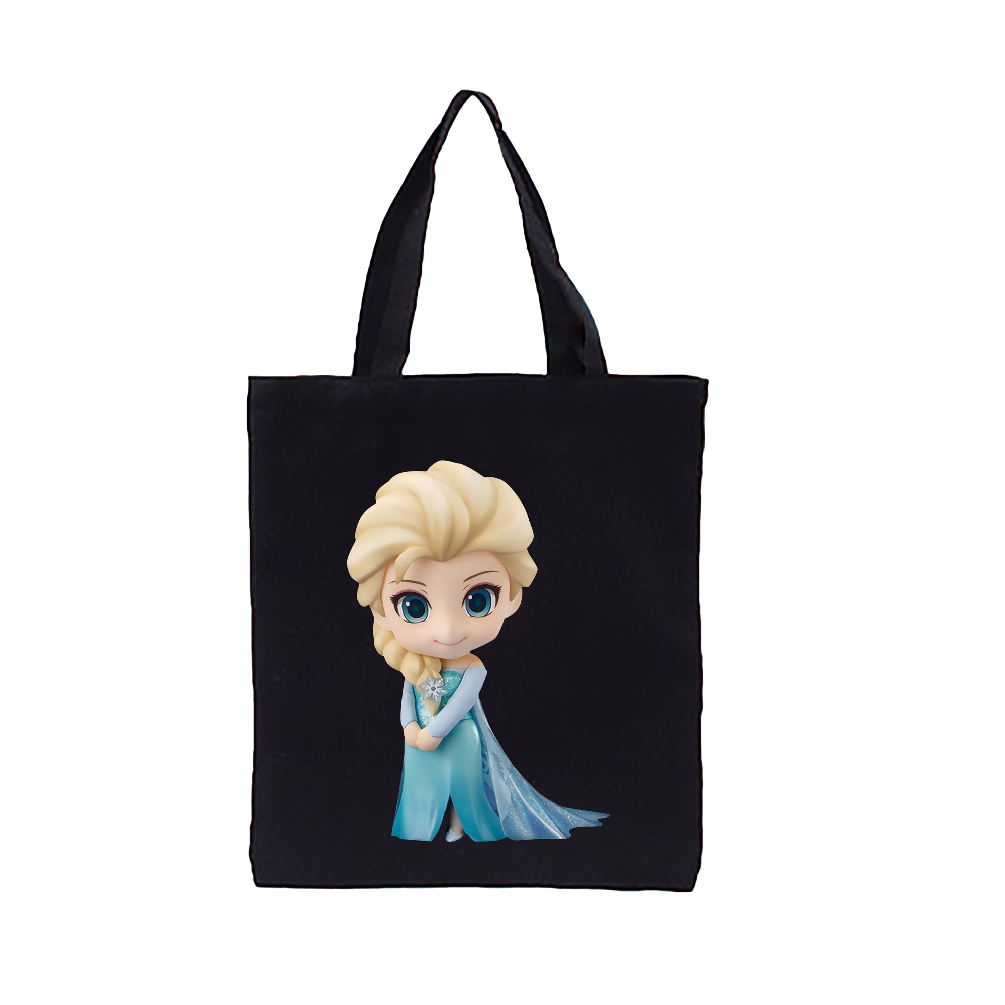（画像用） アナと雪の女王 アンナ エルサ Frozen Anna Elsa 縦型キャンバス生地手提げバッグ　トートバッグ