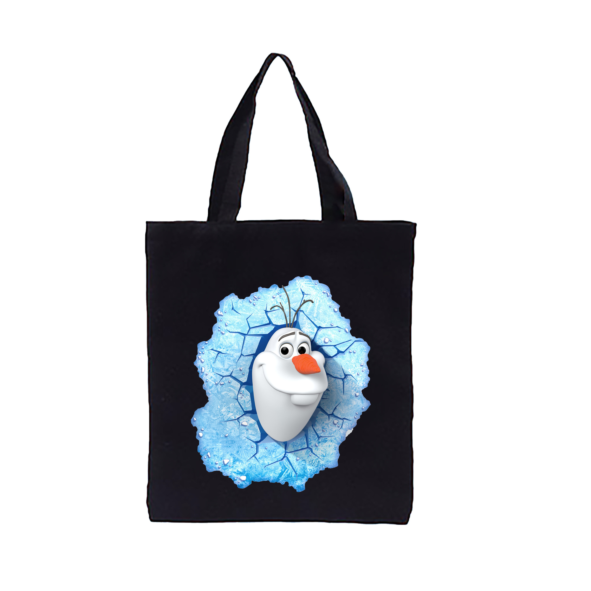 （画像用） アナと雪の女王 アンナ エルサ Frozen Anna Elsa 縦型キャンバス生地手提げバッグ　トートバッグ