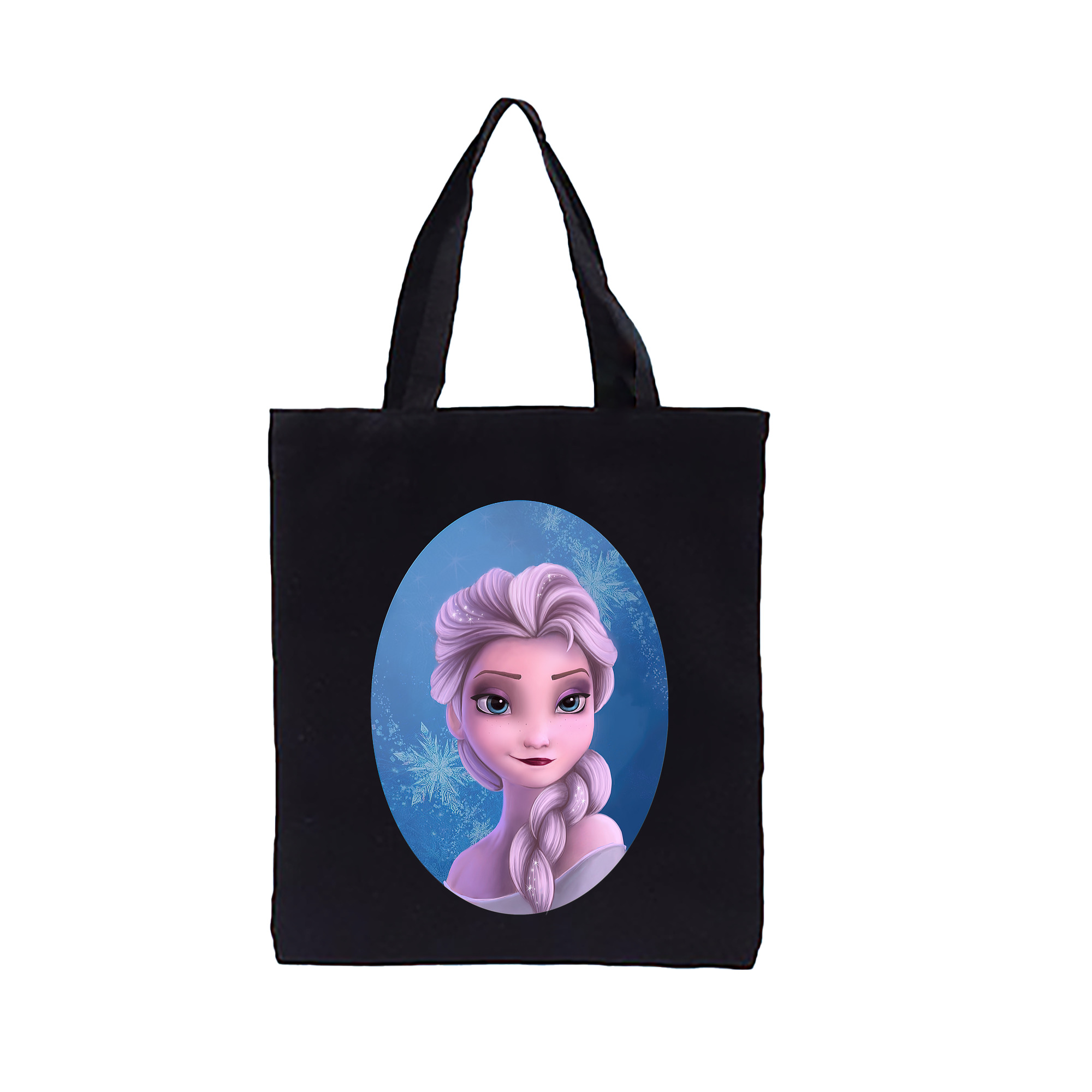 （画像用） アナと雪の女王 アンナ エルサ Frozen Anna Elsa 縦型キャンバス生地手提げバッグ　トートバッグ