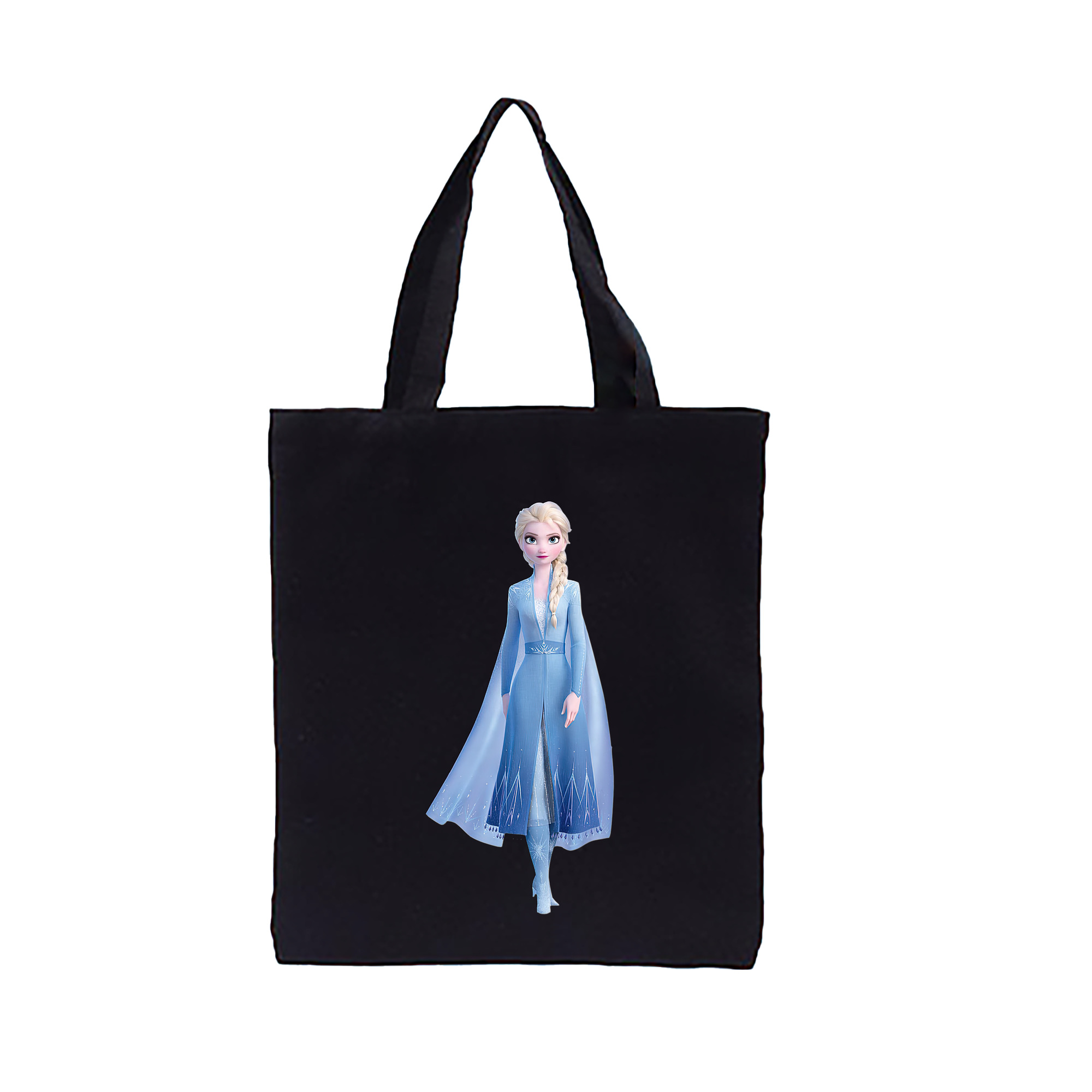 （画像用） アナと雪の女王 アンナ エルサ Frozen Anna Elsa 縦型キャンバス生地手提げバッグ　トートバッグ