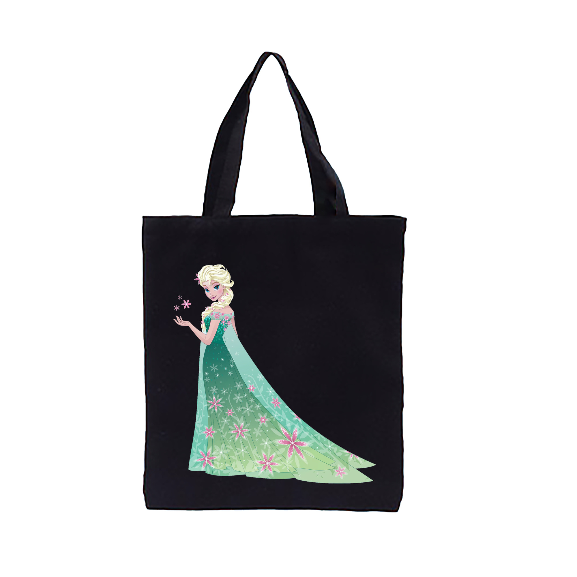 （画像用） アナと雪の女王 アンナ エルサ Frozen Anna Elsa 縦型キャンバス生地手提げバッグ　トートバッグ