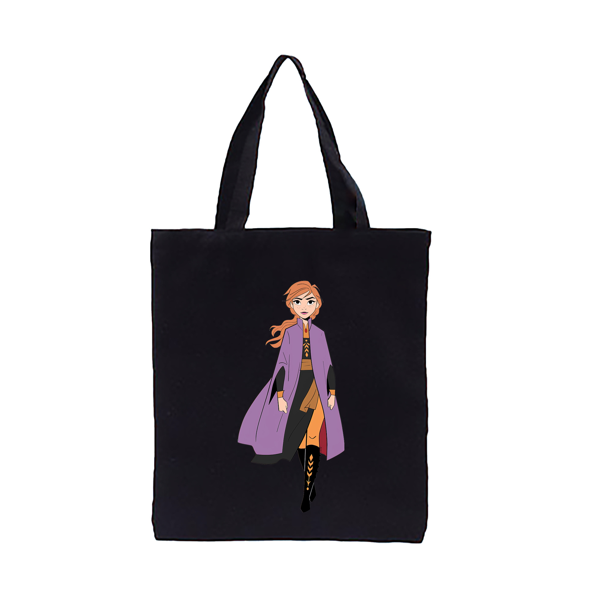 （画像用） アナと雪の女王 アンナ エルサ Frozen Anna Elsa 縦型キャンバス生地手提げバッグ　トートバッグ
