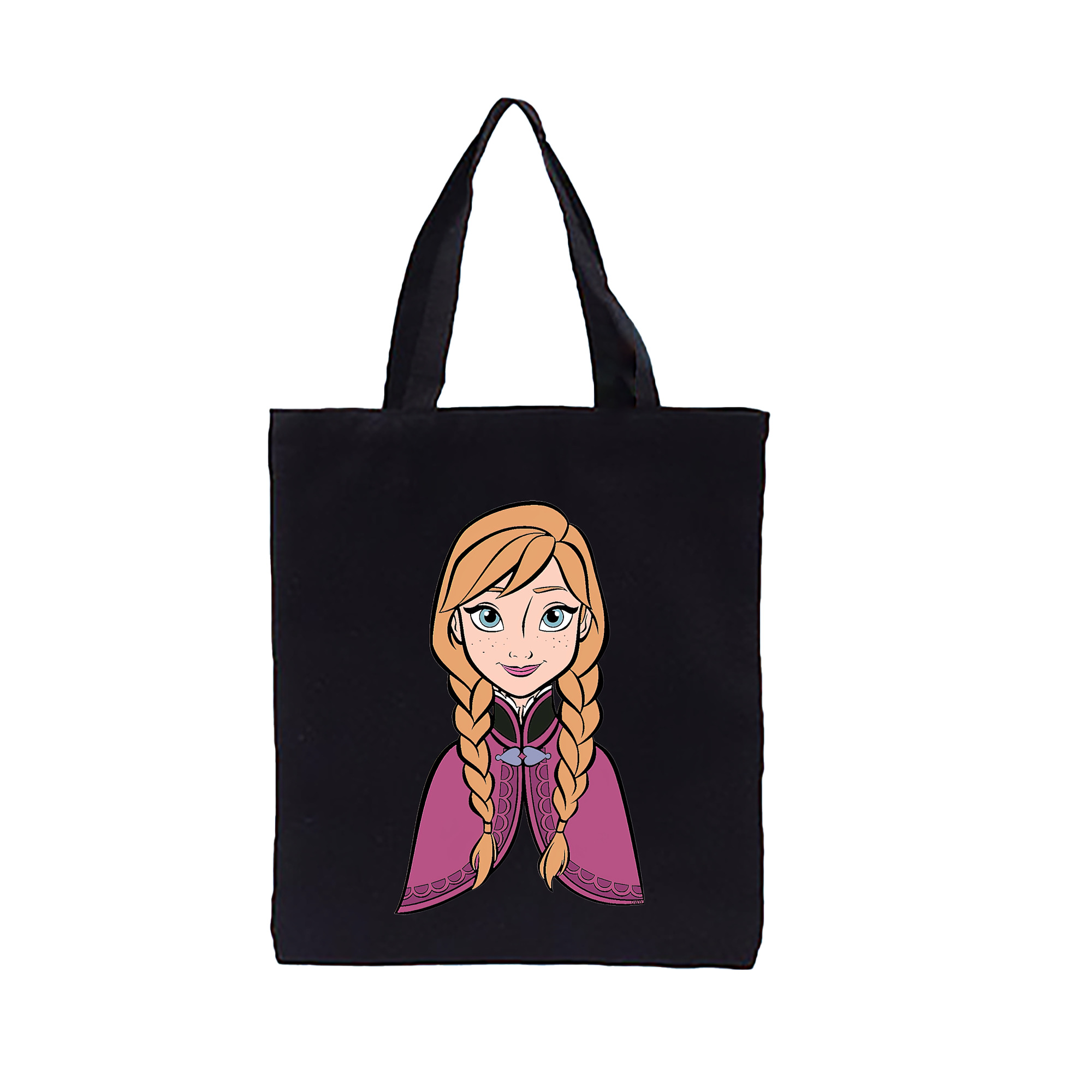 （画像用） アナと雪の女王 アンナ エルサ Frozen Anna Elsa 縦型キャンバス生地手提げバッグ　トートバッグ