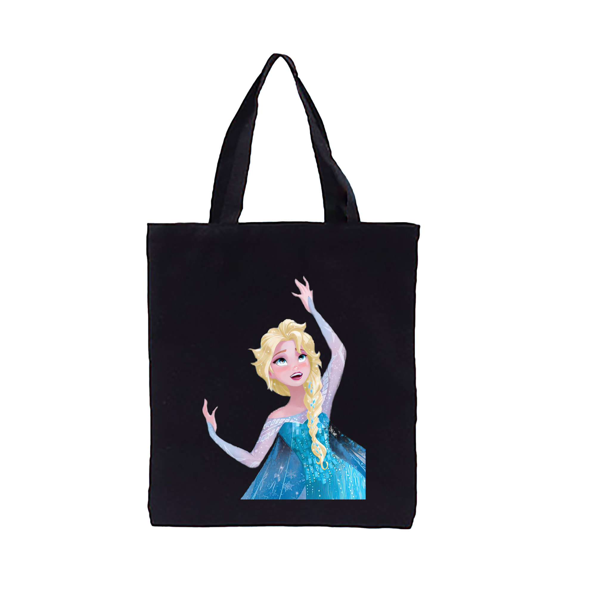（画像用） アナと雪の女王 アンナ エルサ Frozen Anna Elsa 縦型キャンバス生地手提げバッグ　トートバッグ