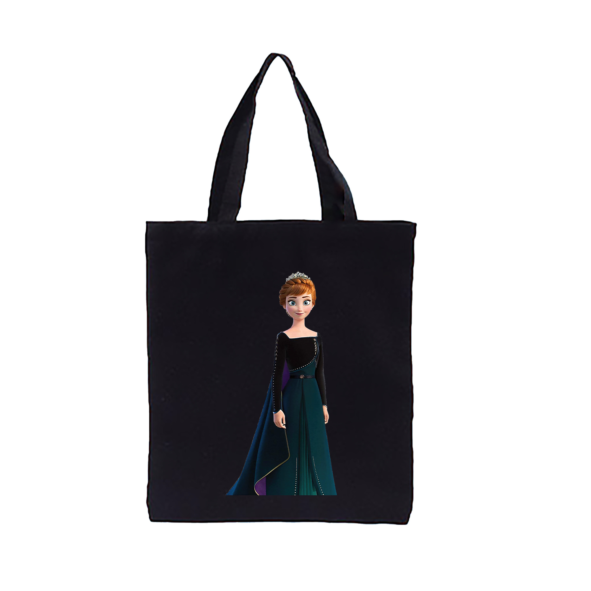 （画像用） アナと雪の女王 アンナ エルサ Frozen Anna Elsa 縦型キャンバス生地手提げバッグ　トートバッグ