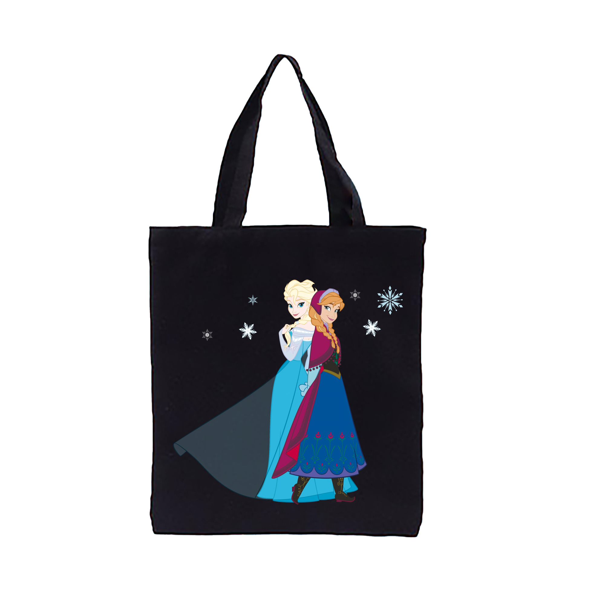 （画像用） アナと雪の女王 アンナ エルサ Frozen Anna Elsa 縦型キャンバス生地手提げバッグ　トートバッグ