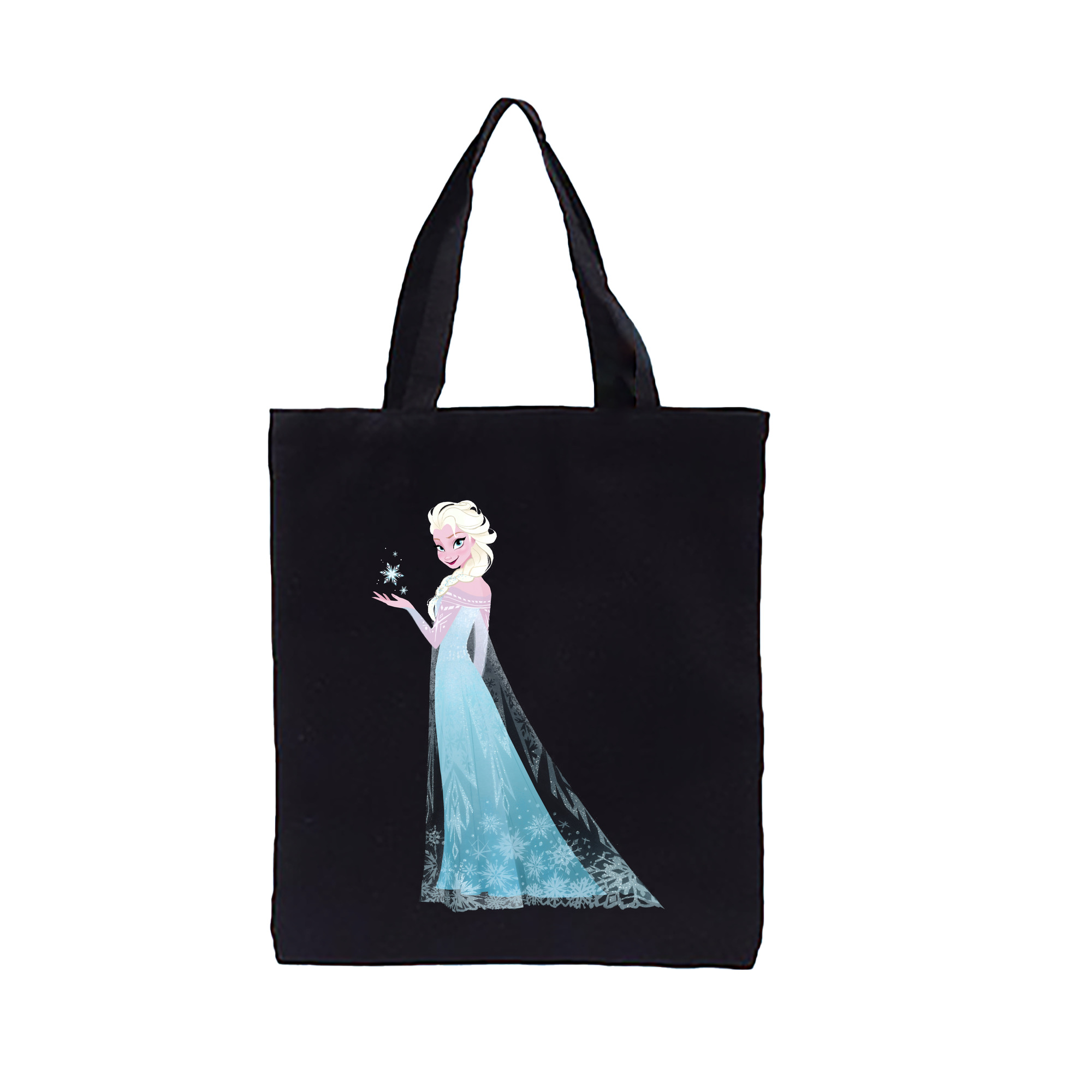（画像用） アナと雪の女王 アンナ エルサ Frozen Anna Elsa 縦型キャンバス生地手提げバッグ　トートバッグ