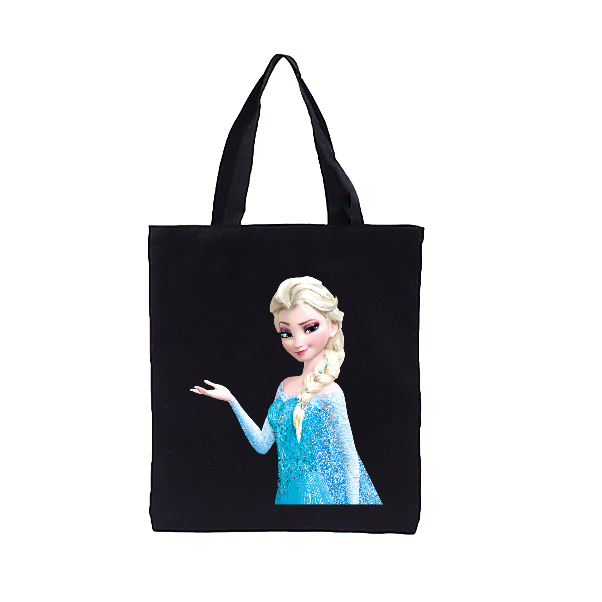 （画像用） アナと雪の女王 アンナ エルサ Frozen Anna Elsa 縦型キャンバス生地手提げバッグ　トートバッグ