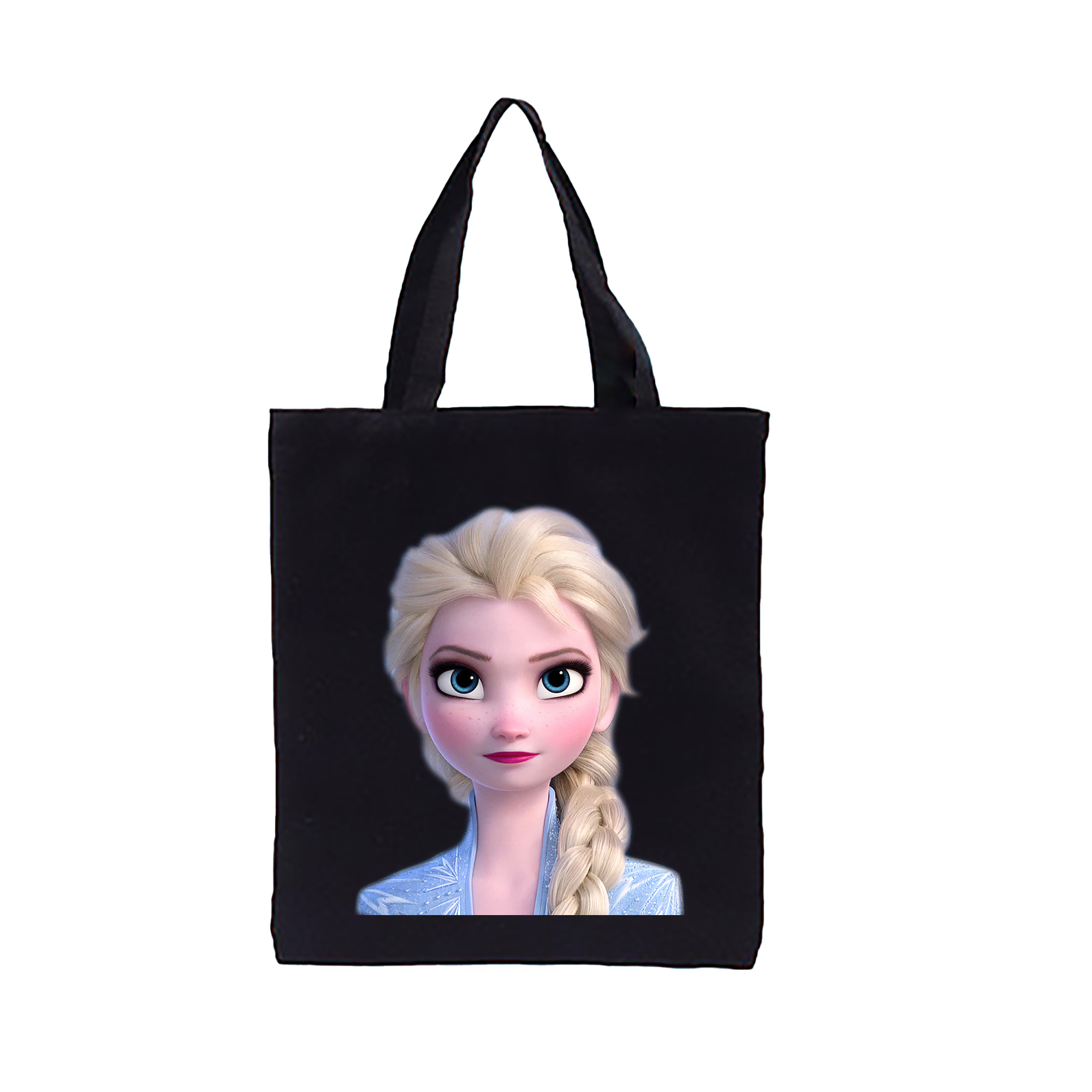 （画像用） アナと雪の女王 アンナ エルサ Frozen Anna Elsa 縦型キャンバス生地手提げバッグ　トートバッグ