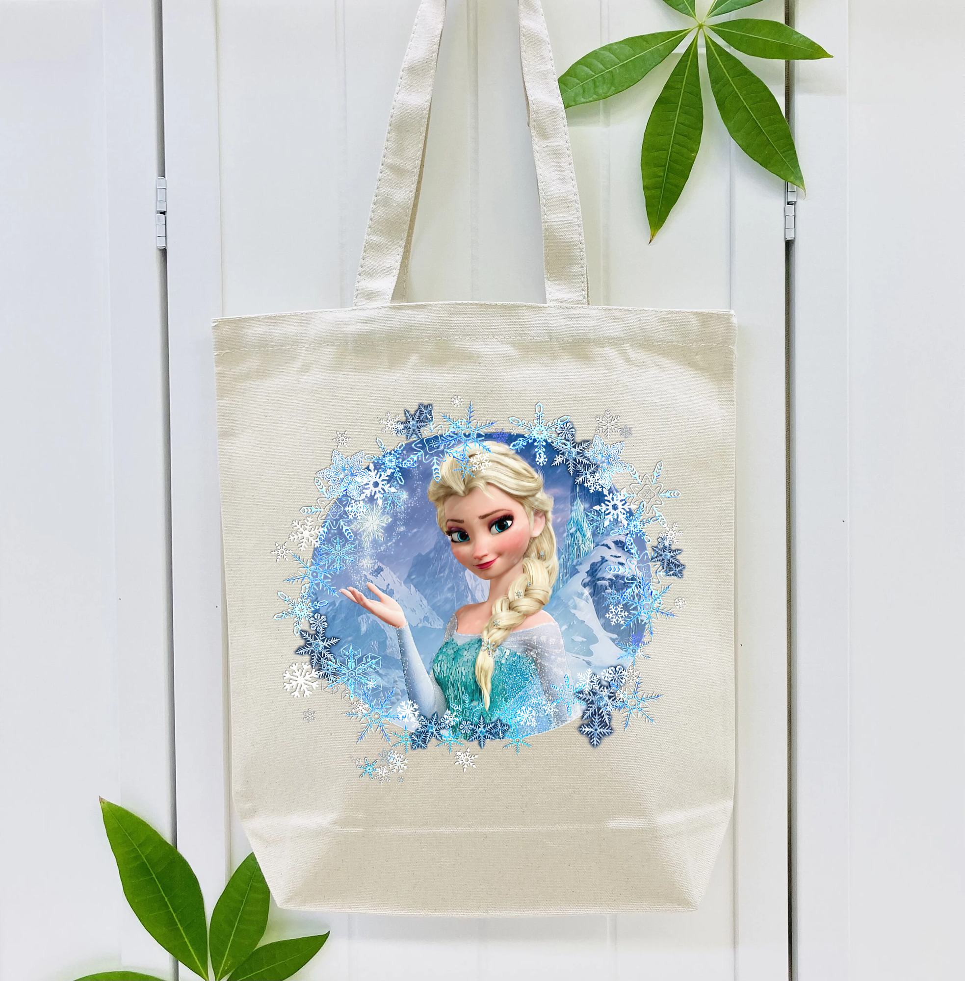 アナと雪の女王 アンナ エルサ Frozen Anna Elsa 縦型キャンバス生地手提げバッグ　トートバッグ