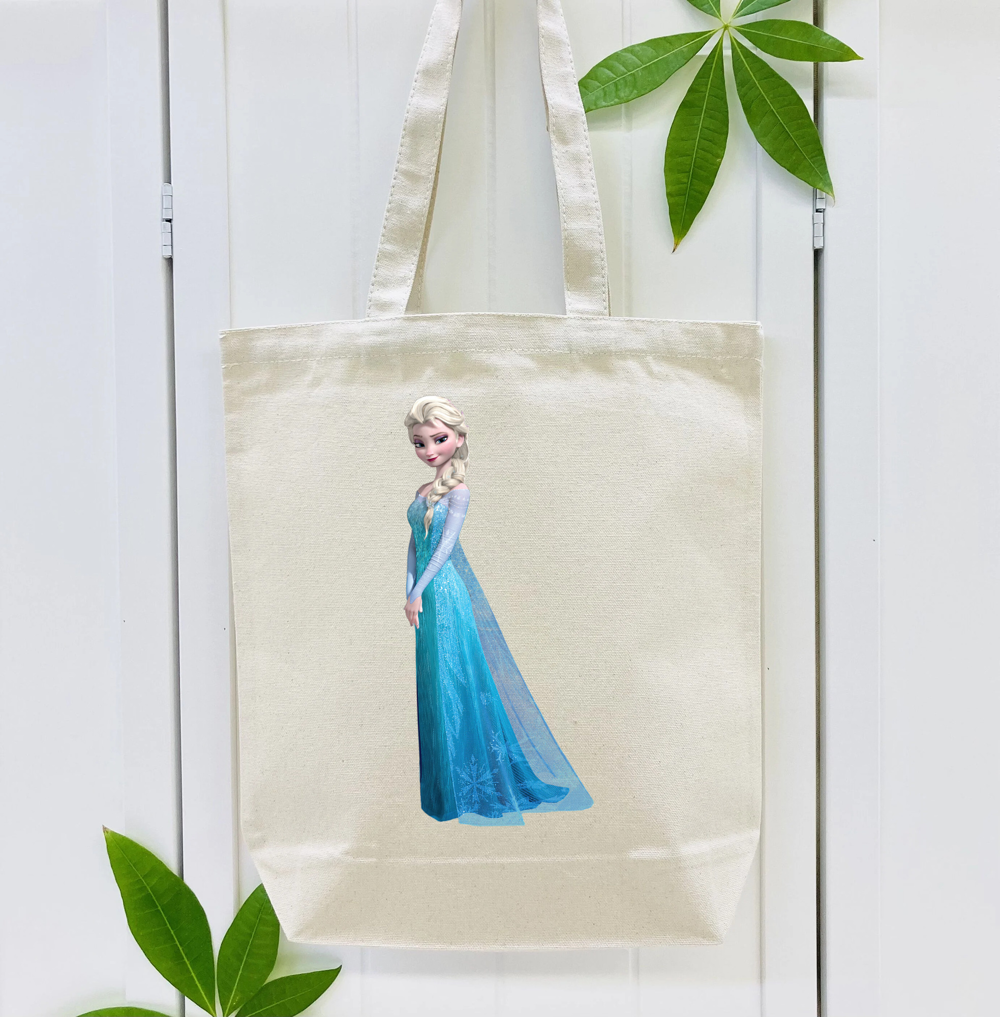 アナと雪の女王 アンナ エルサ Frozen Anna Elsa 縦型キャンバス生地手提げバッグ　トートバッグ