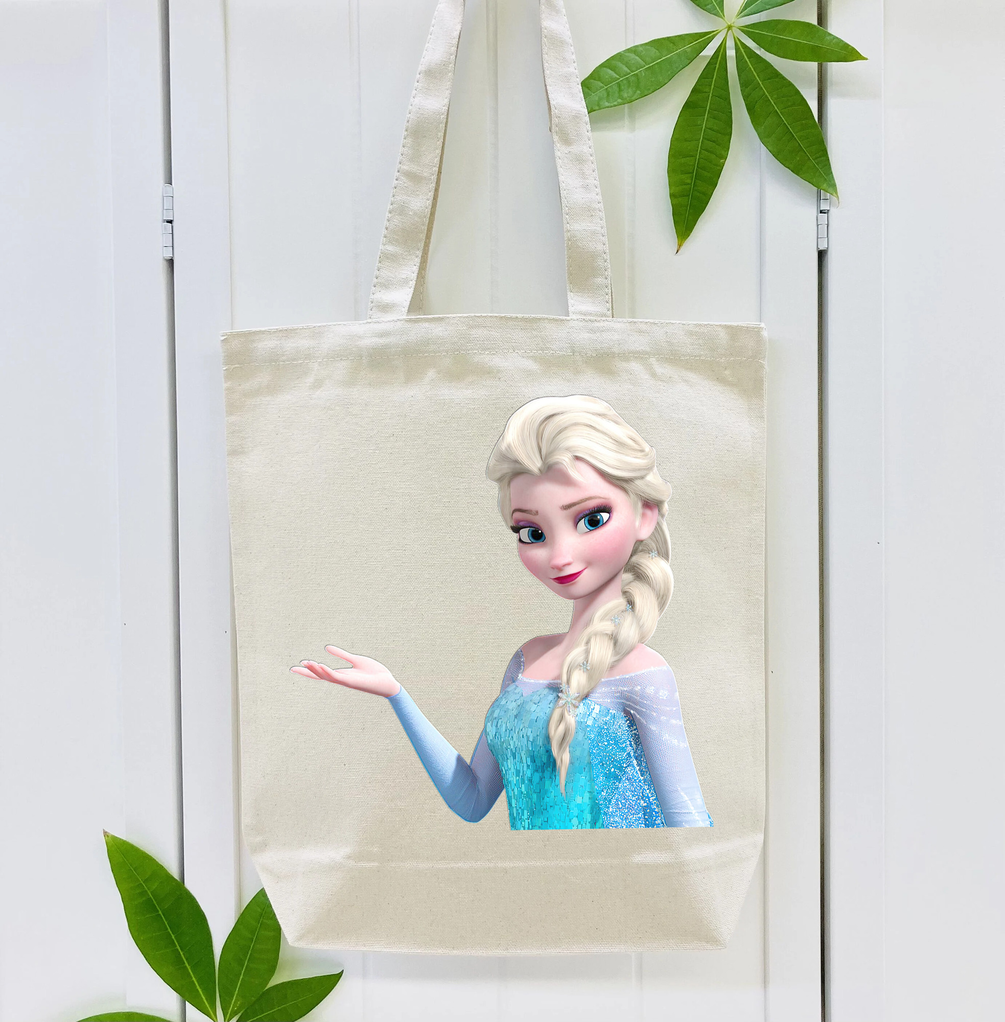 アナと雪の女王 アンナ エルサ Frozen Anna Elsa 縦型キャンバス生地手提げバッグ　トートバッグ