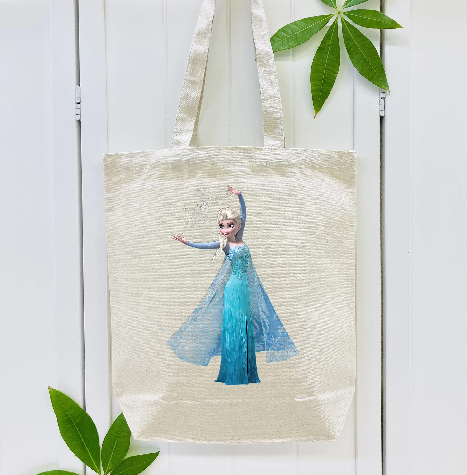 アナと雪の女王 アンナ エルサ Frozen Anna Elsa 縦型キャンバス生地手提げバッグ　トートバッグ