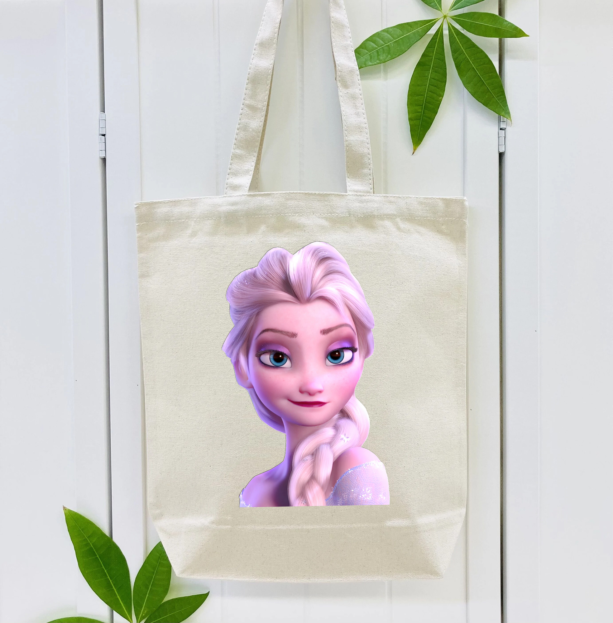 アナと雪の女王 アンナ エルサ Frozen Anna Elsa 縦型キャンバス生地手提げバッグ　トートバッグ