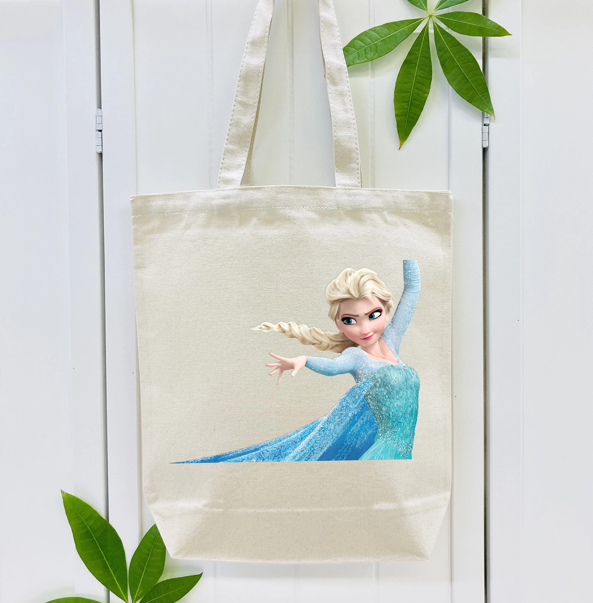 アナと雪の女王 アンナ エルサ Frozen Anna Elsa 縦型キャンバス生地手提げバッグ　トートバッグ