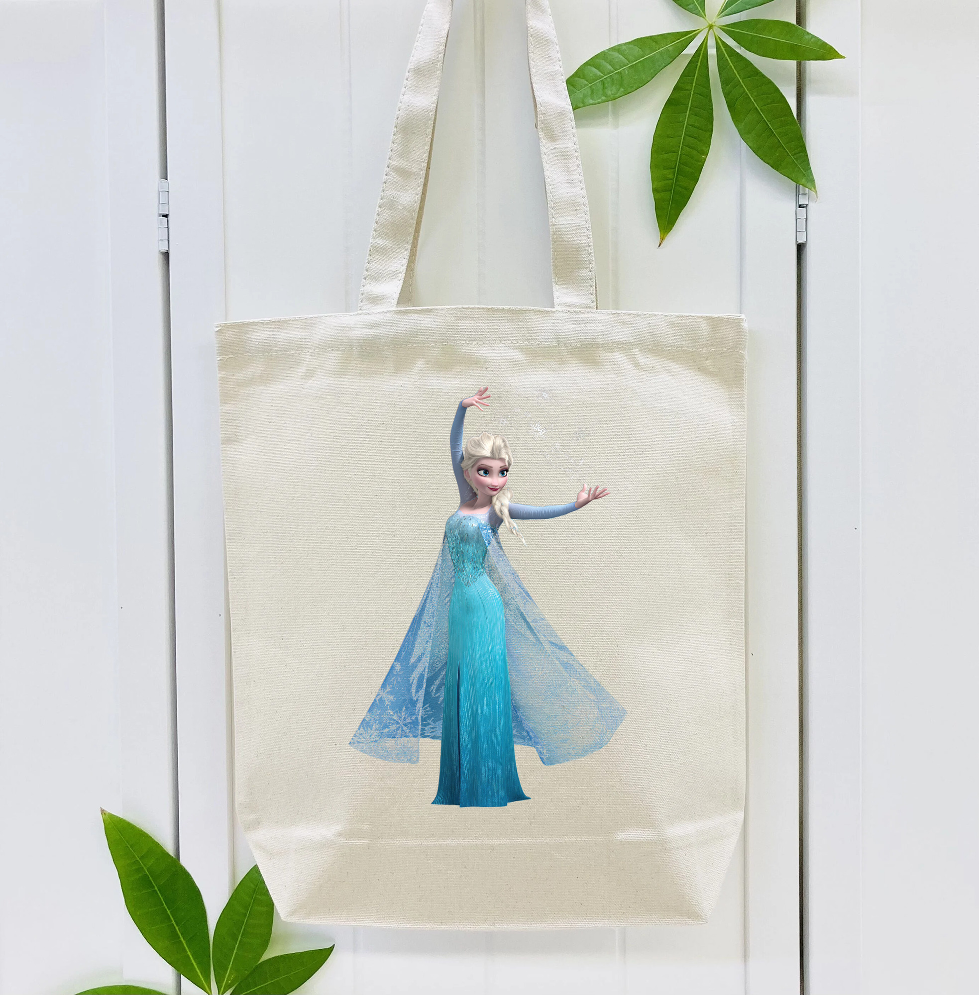 アナと雪の女王 アンナ エルサ Frozen Anna Elsa 縦型キャンバス生地手提げバッグ　トートバッグ