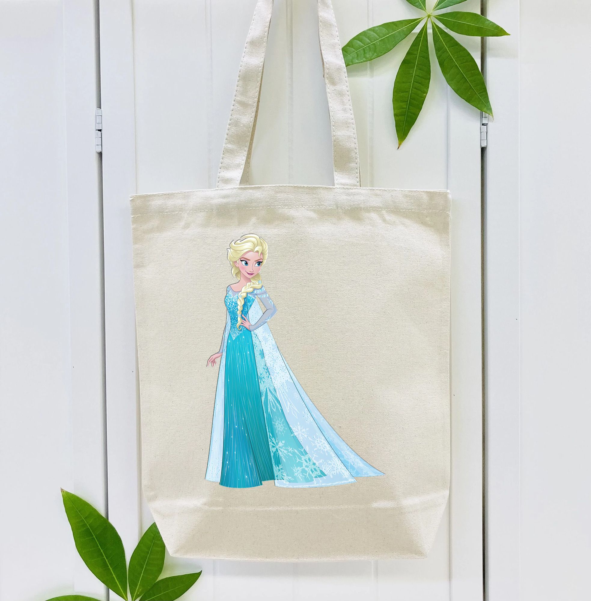 アナと雪の女王 アンナ エルサ Frozen Anna Elsa 縦型キャンバス生地手提げバッグ　トートバッグ