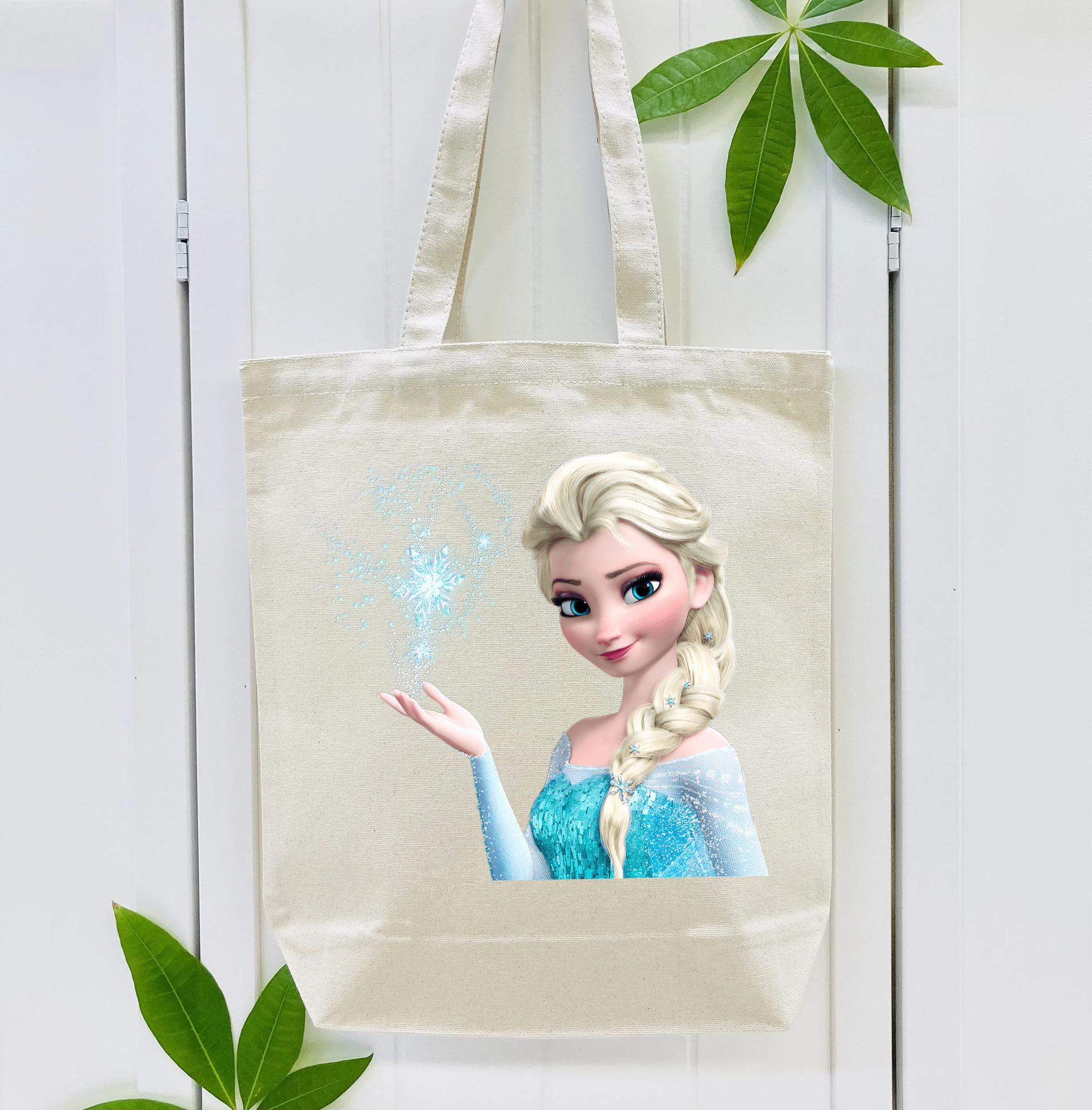 アナと雪の女王 アンナ エルサ Frozen Anna Elsa 縦型キャンバス生地手提げバッグ　トートバッグ