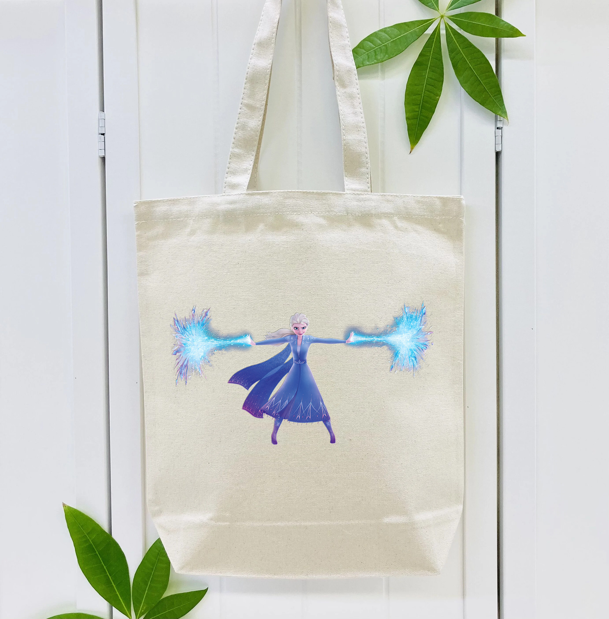 アナと雪の女王 アンナ エルサ Frozen Anna Elsa 縦型キャンバス生地手提げバッグ　トートバッグ