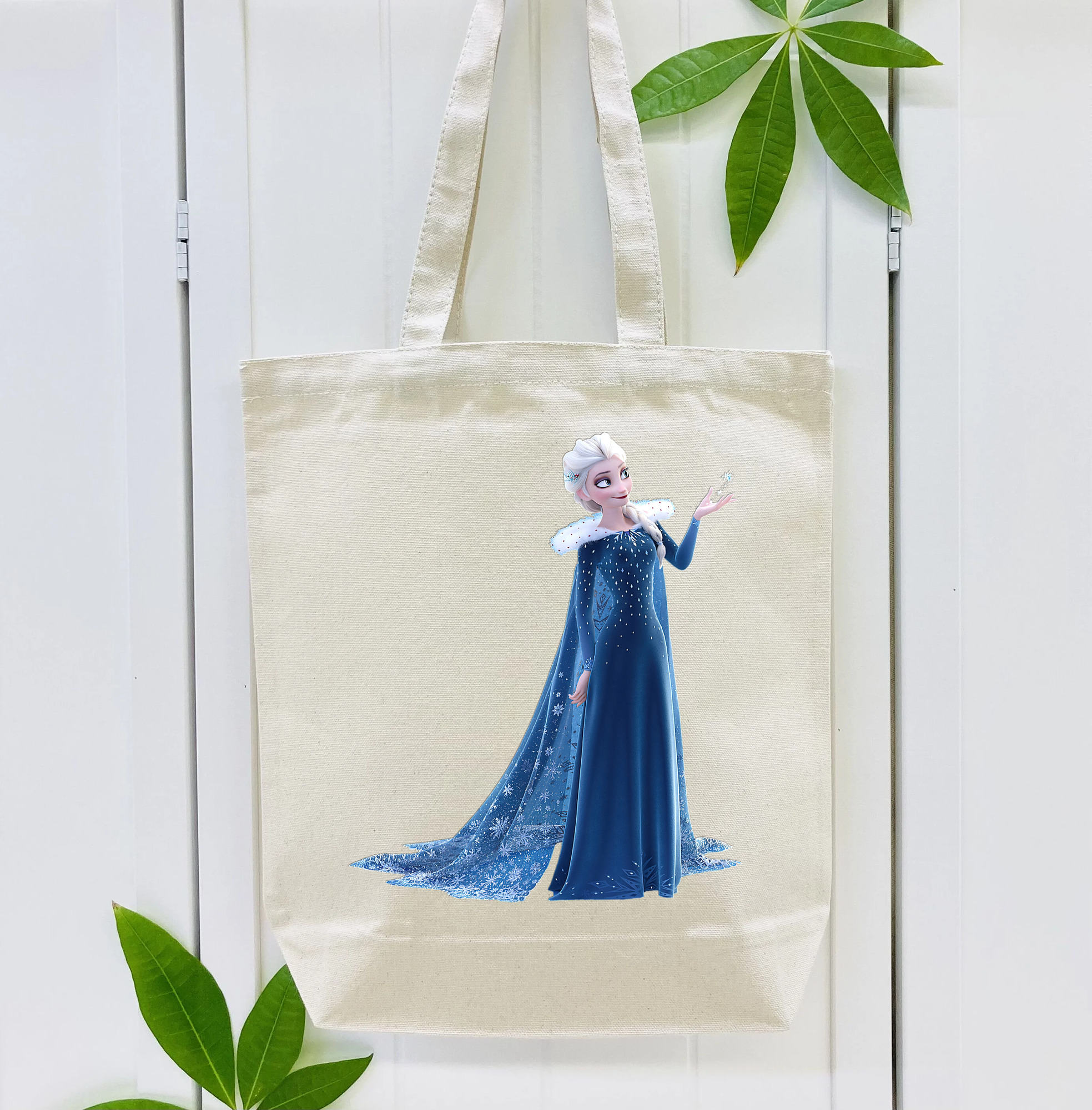 アナと雪の女王 アンナ エルサ Frozen Anna Elsa 縦型キャンバス生地手提げバッグ　トートバッグ