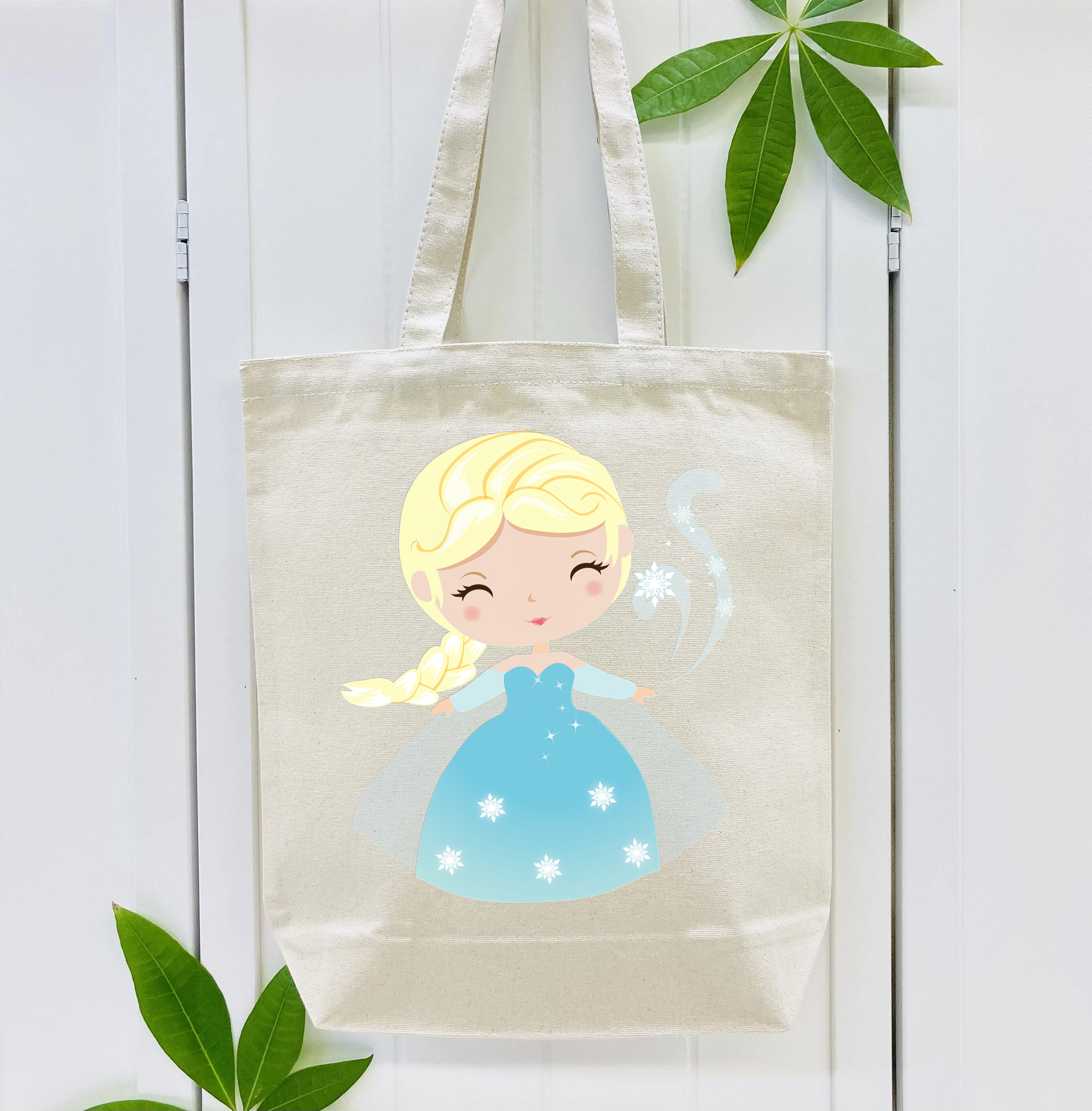 アナと雪の女王 アンナ エルサ Frozen Anna Elsa 縦型キャンバス生地手提げバッグ　トートバッグ