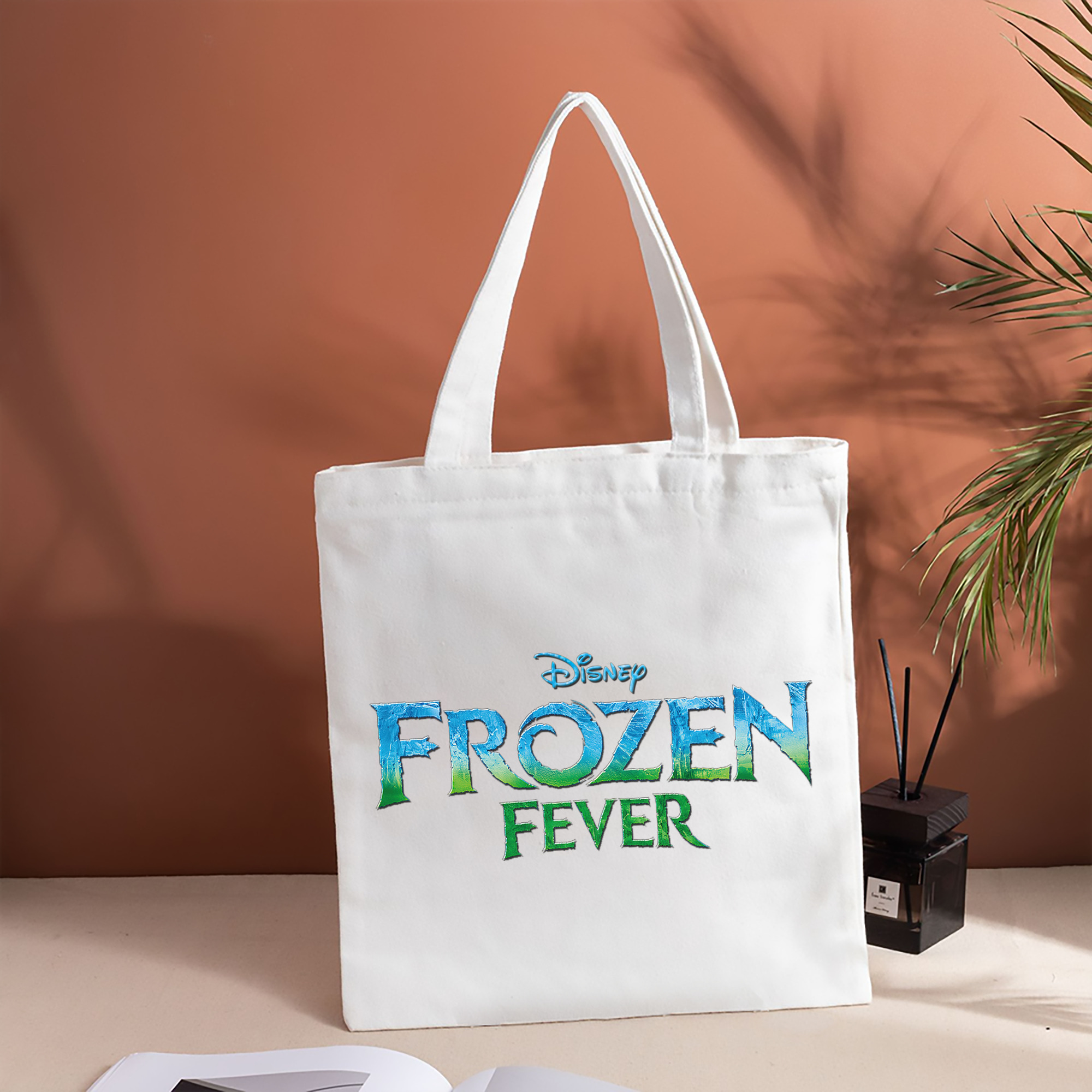 アナと雪の女王 アンナ エルサ Frozen Anna Elsa 縦型キャンバス生地手提げバッグ　トートバッグ